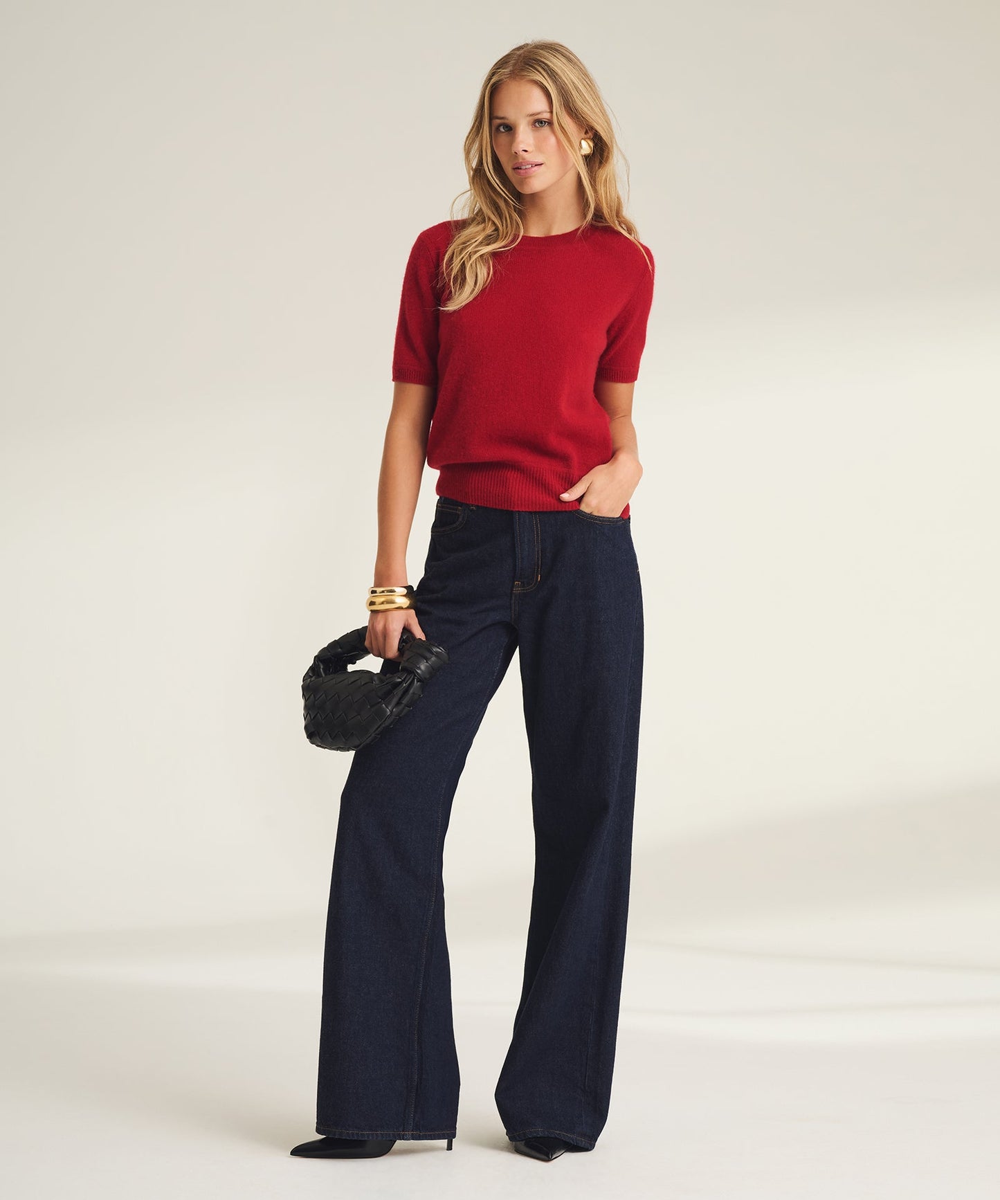 Lightweight Cashmere Short Sleeve Sweater