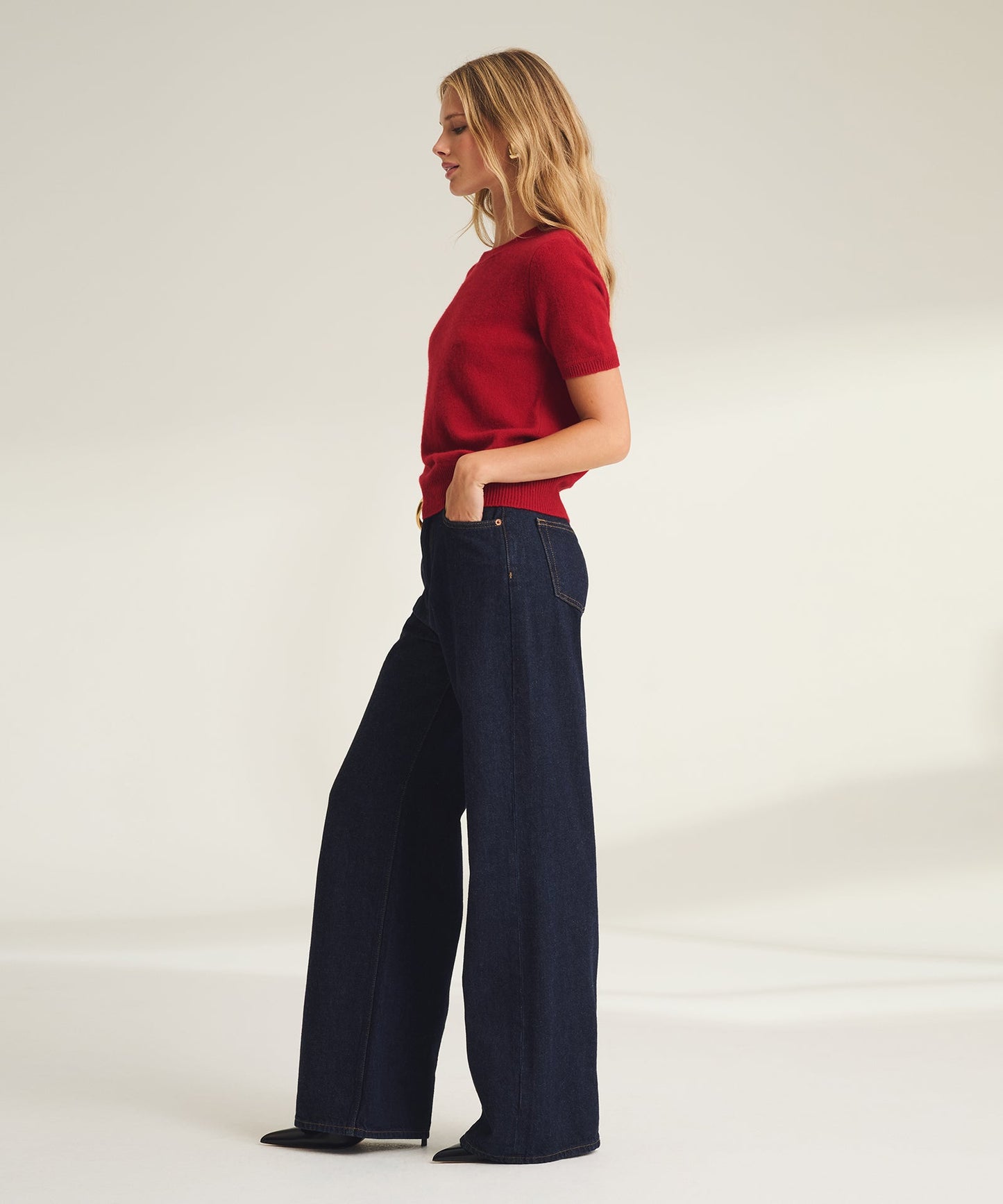 Lightweight Cashmere Short Sleeve Sweater