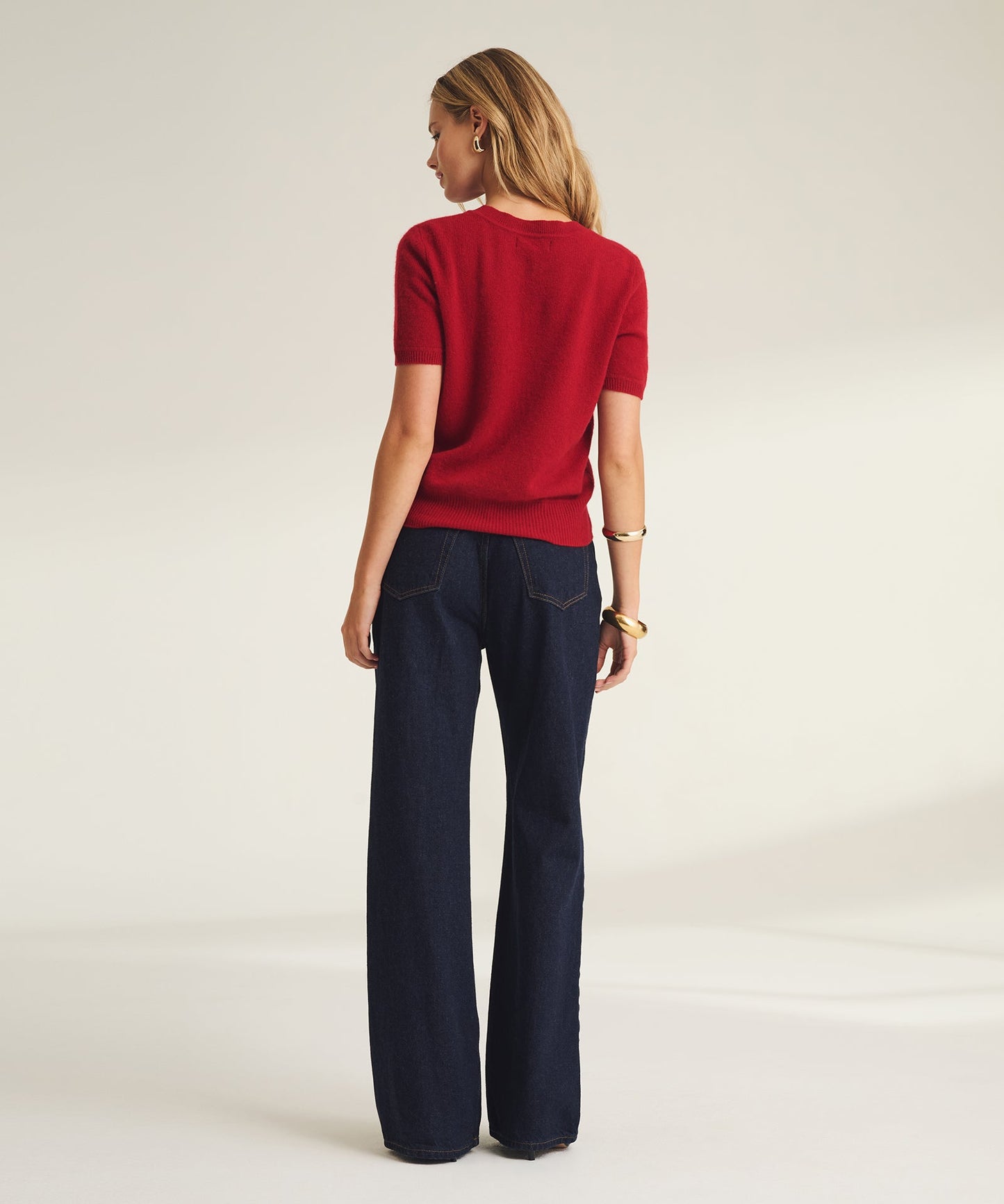 Lightweight Cashmere Short Sleeve Sweater