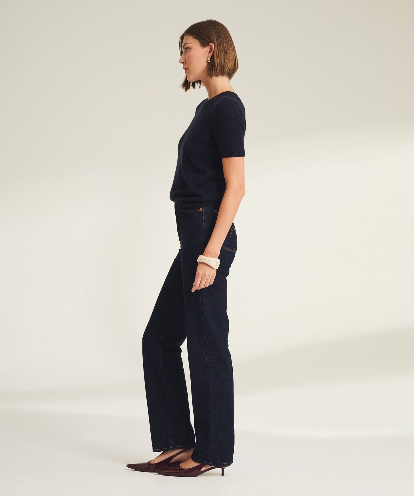 Lightweight Cashmere Short Sleeve Sweater