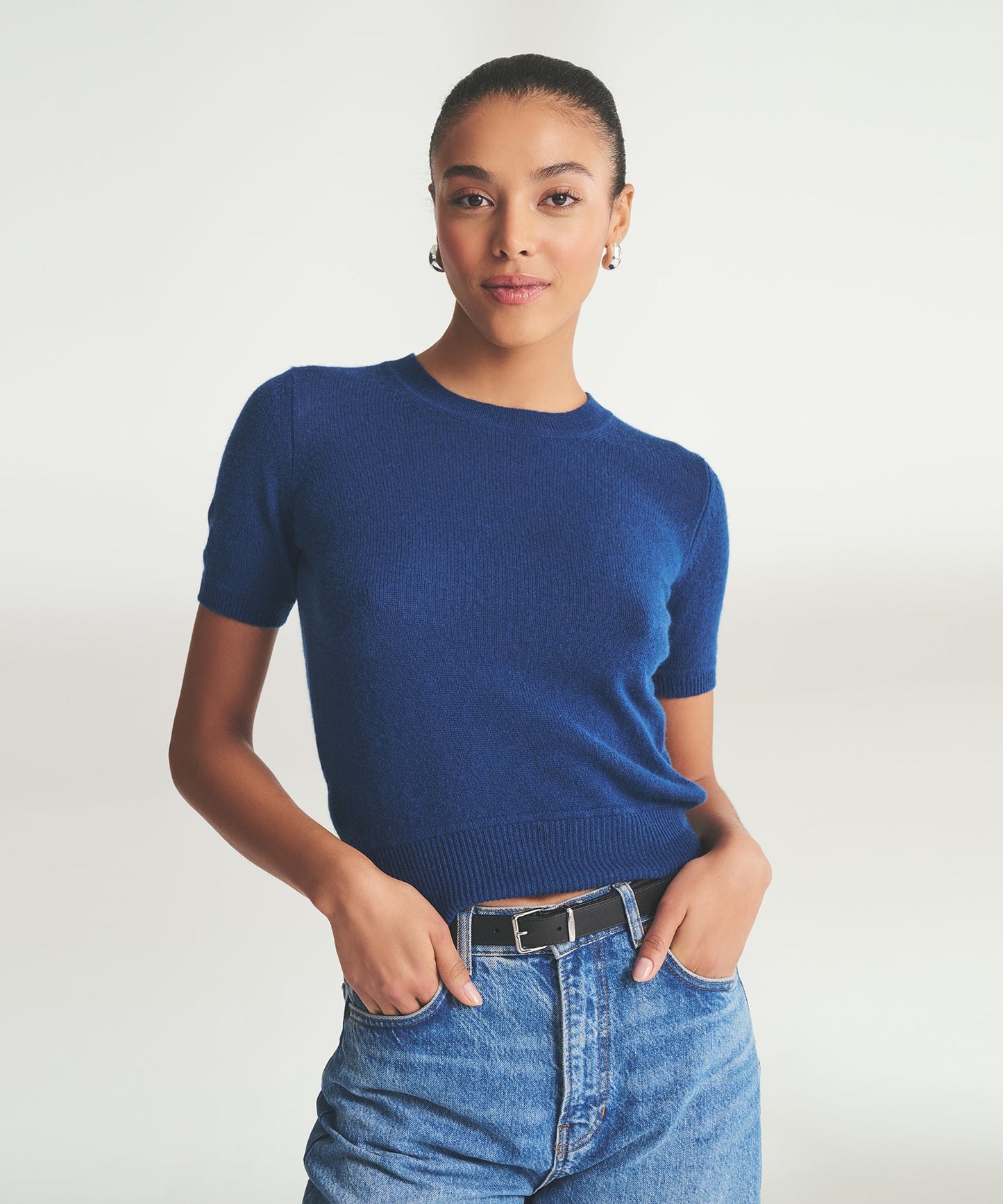 Lightweight Cashmere Short Sleeve Sweater