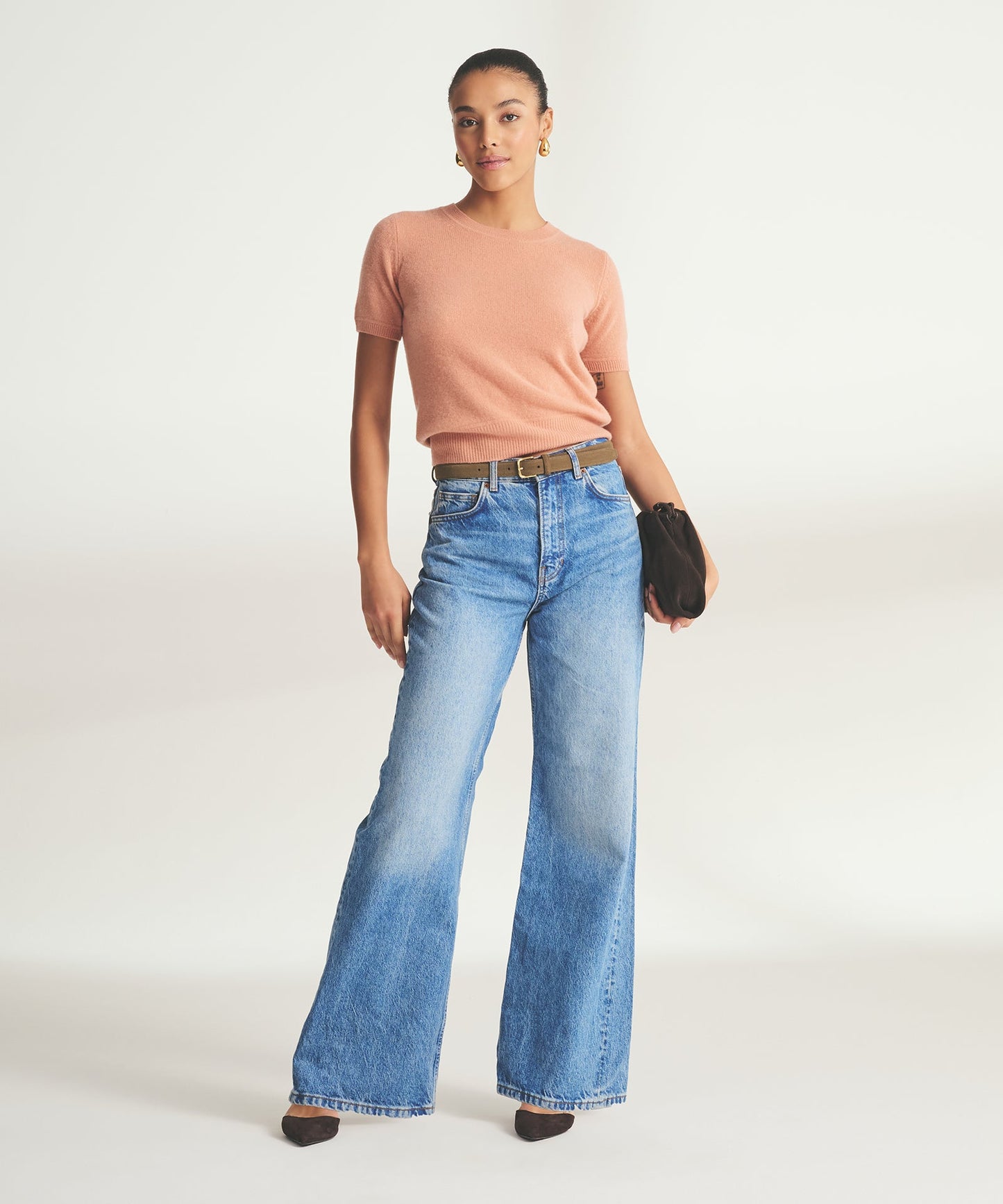 Lightweight Cashmere Short Sleeve Sweater