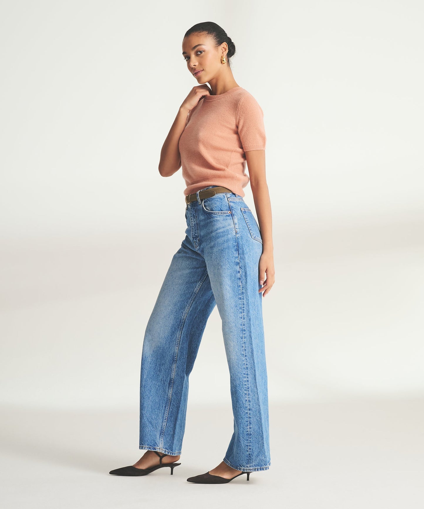 Lightweight Cashmere Short Sleeve Sweater