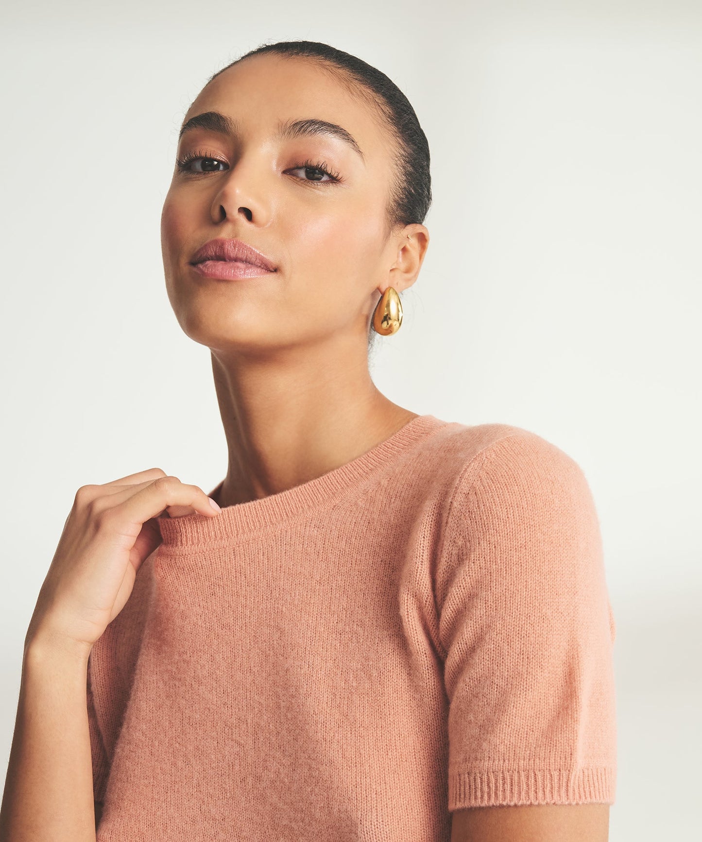 Lightweight Cashmere Short Sleeve Sweater