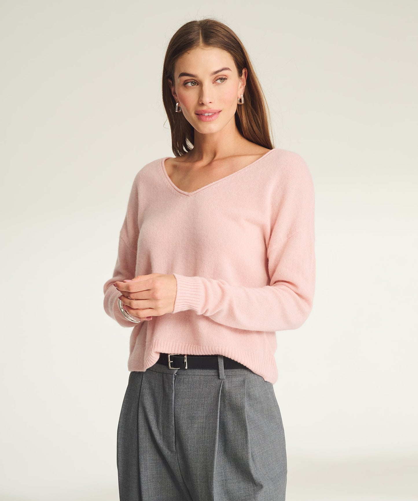 Lightweight Cashmere V-Neck Sweater