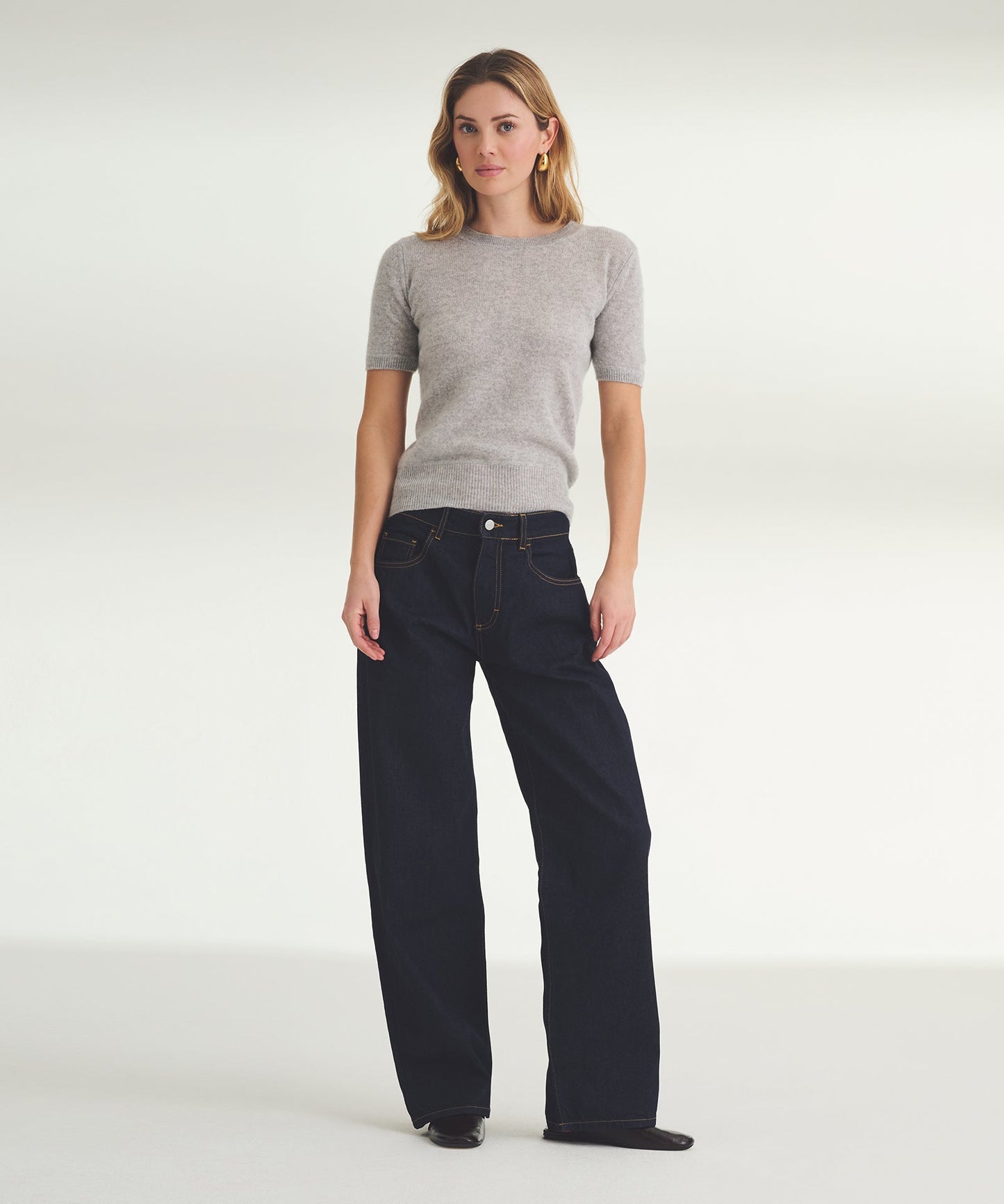 Lightweight Cashmere Short Sleeve Sweater
