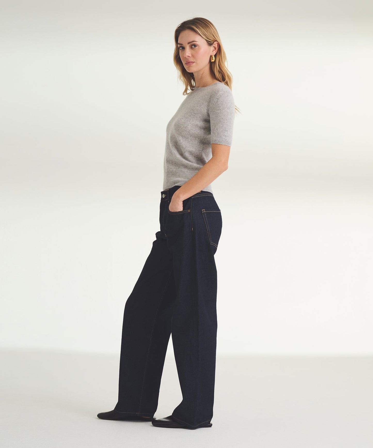 Lightweight Cashmere Short Sleeve Sweater