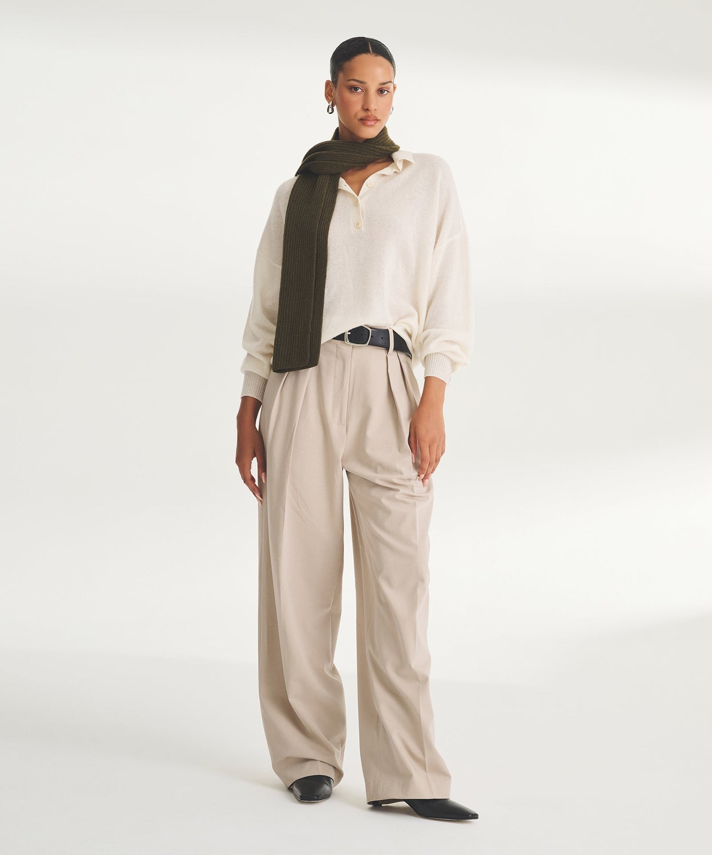 Lightweight Cashmere Oversized Polo