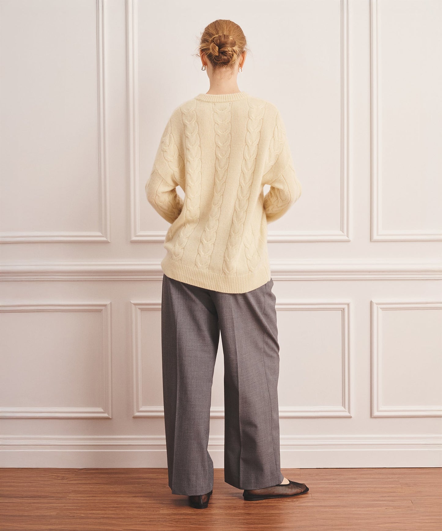 Luxe Cashmere Cable Crewneck