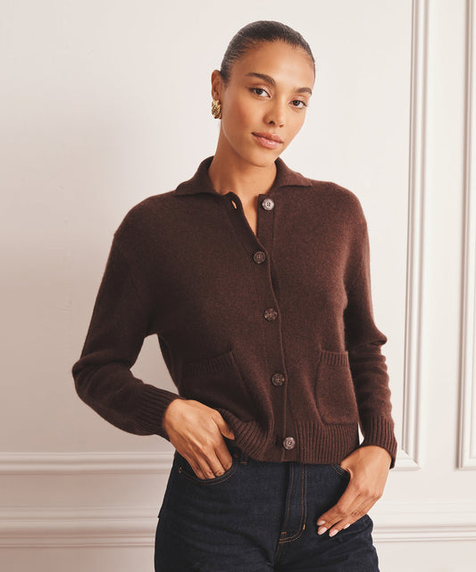Luxe Cashmere Collared Cardigan