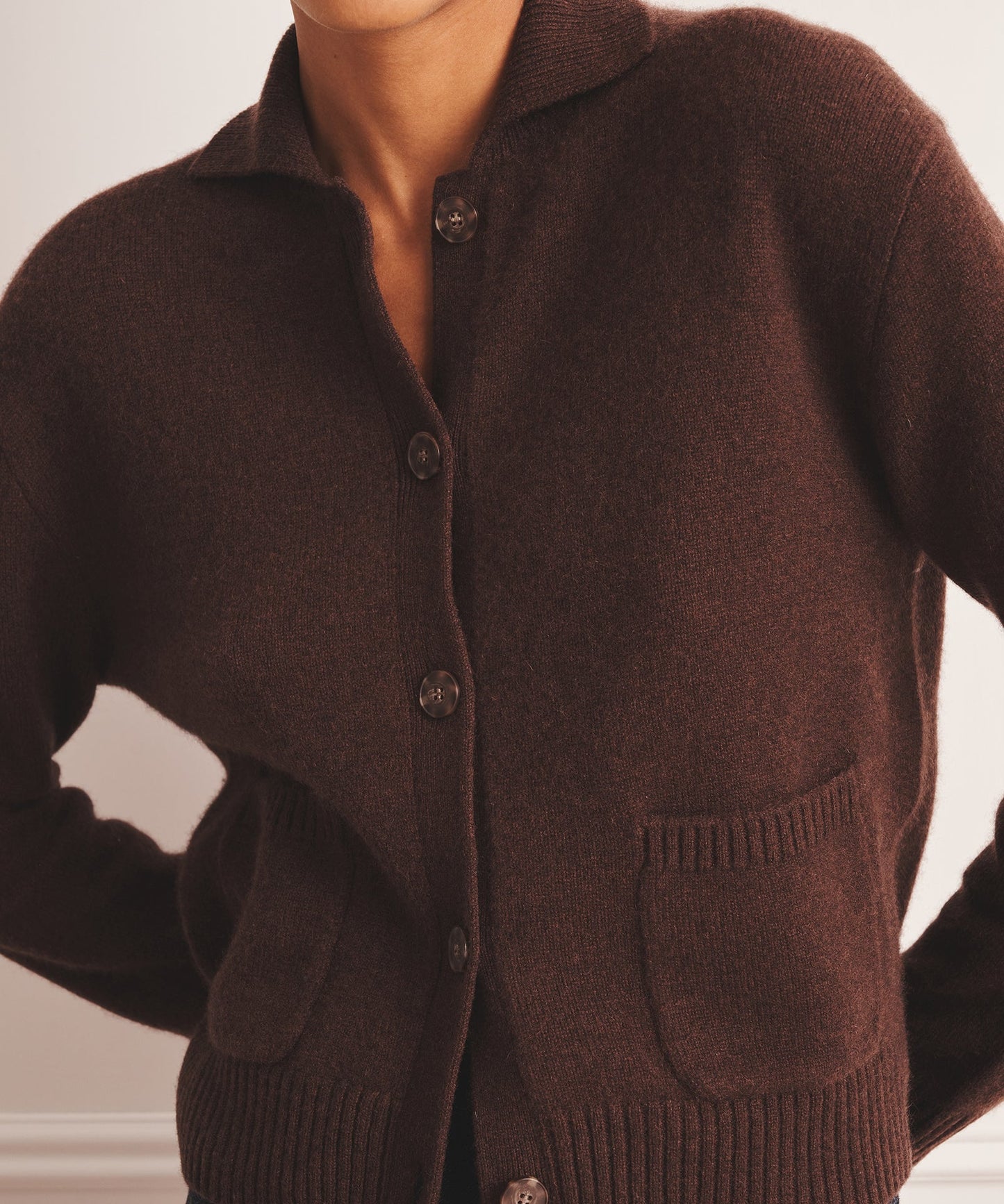 Luxe Cashmere Collared Cardigan