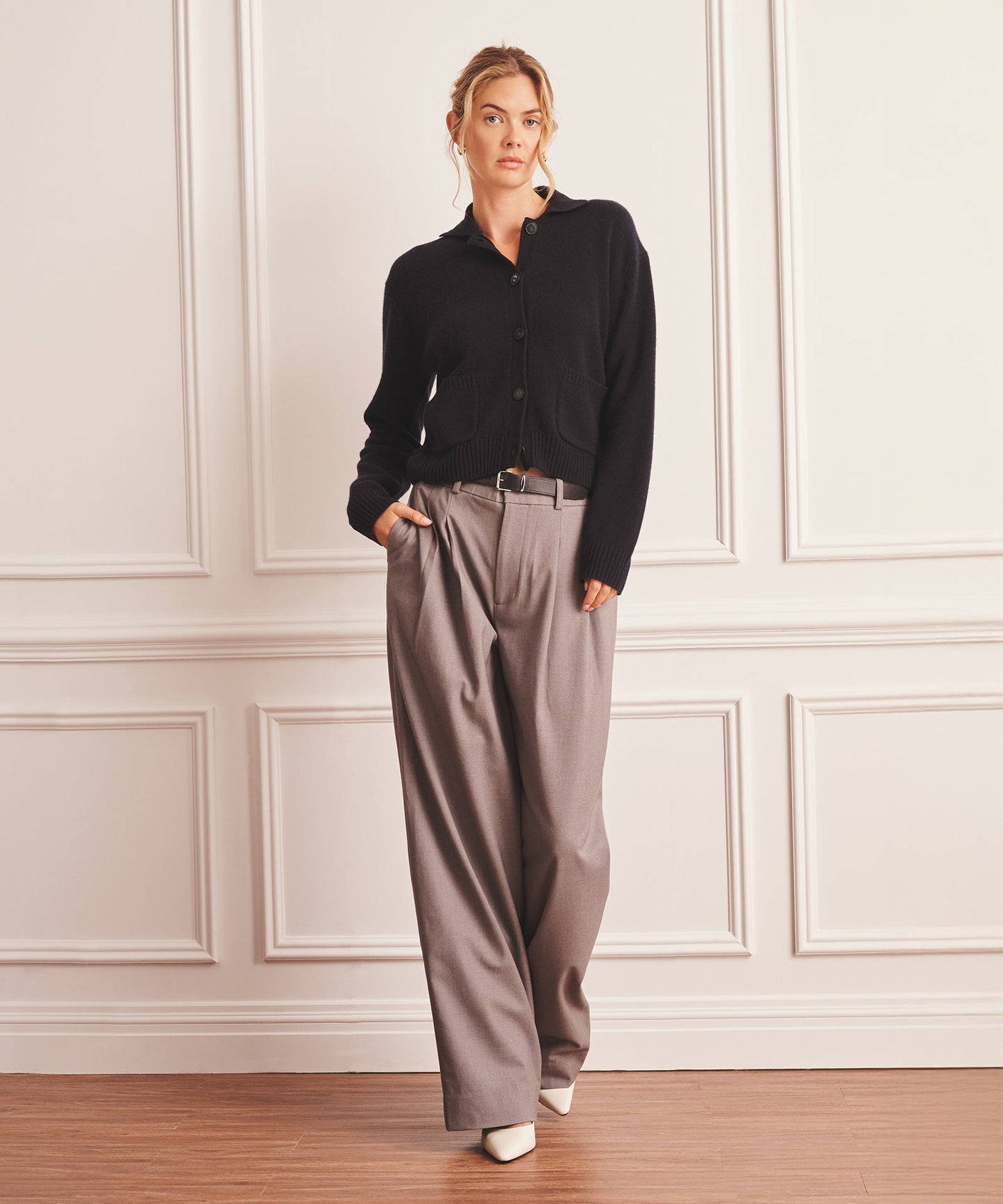 Luxe Cashmere Collared Cardigan