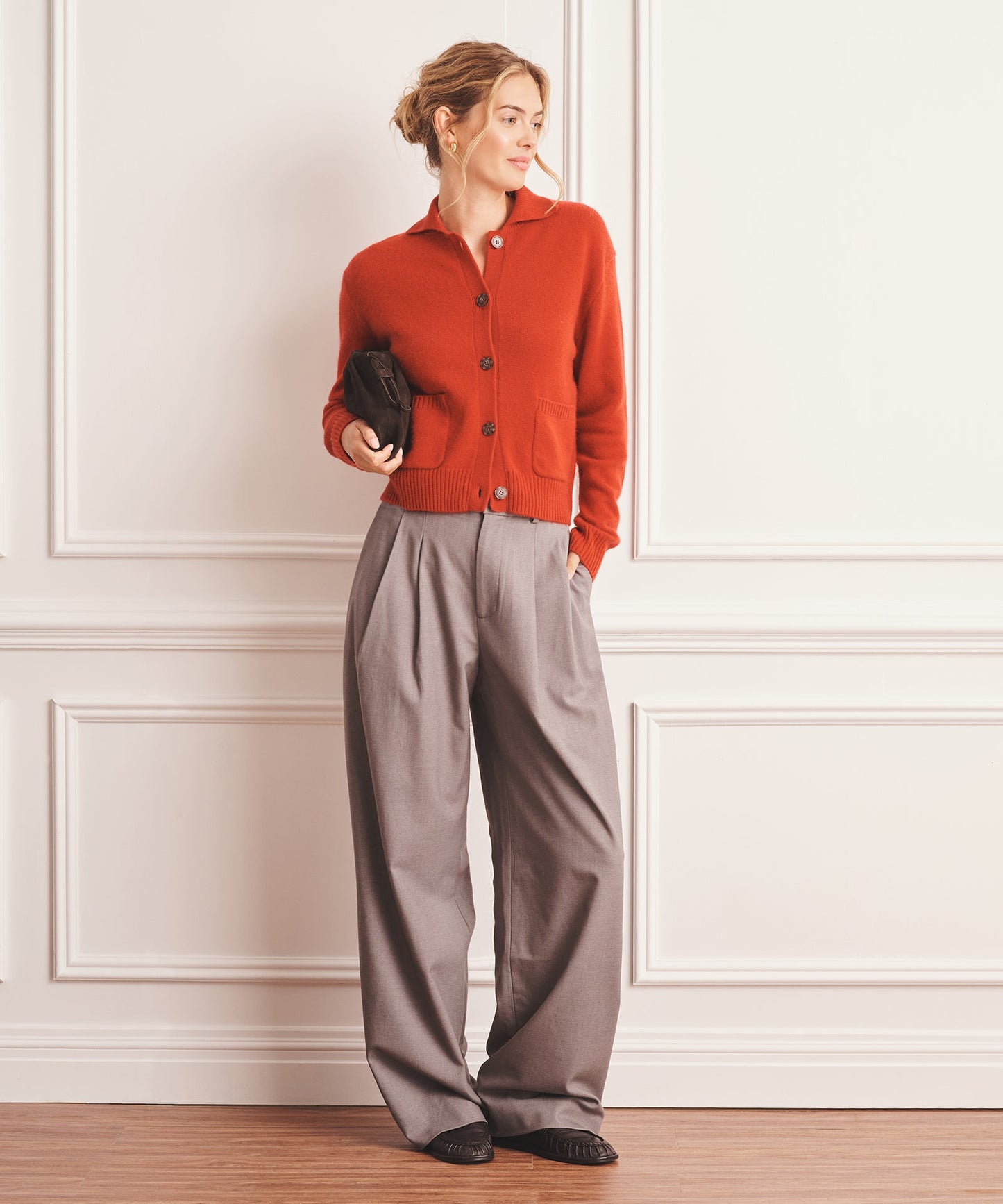 Luxe Cashmere Collared Cardigan