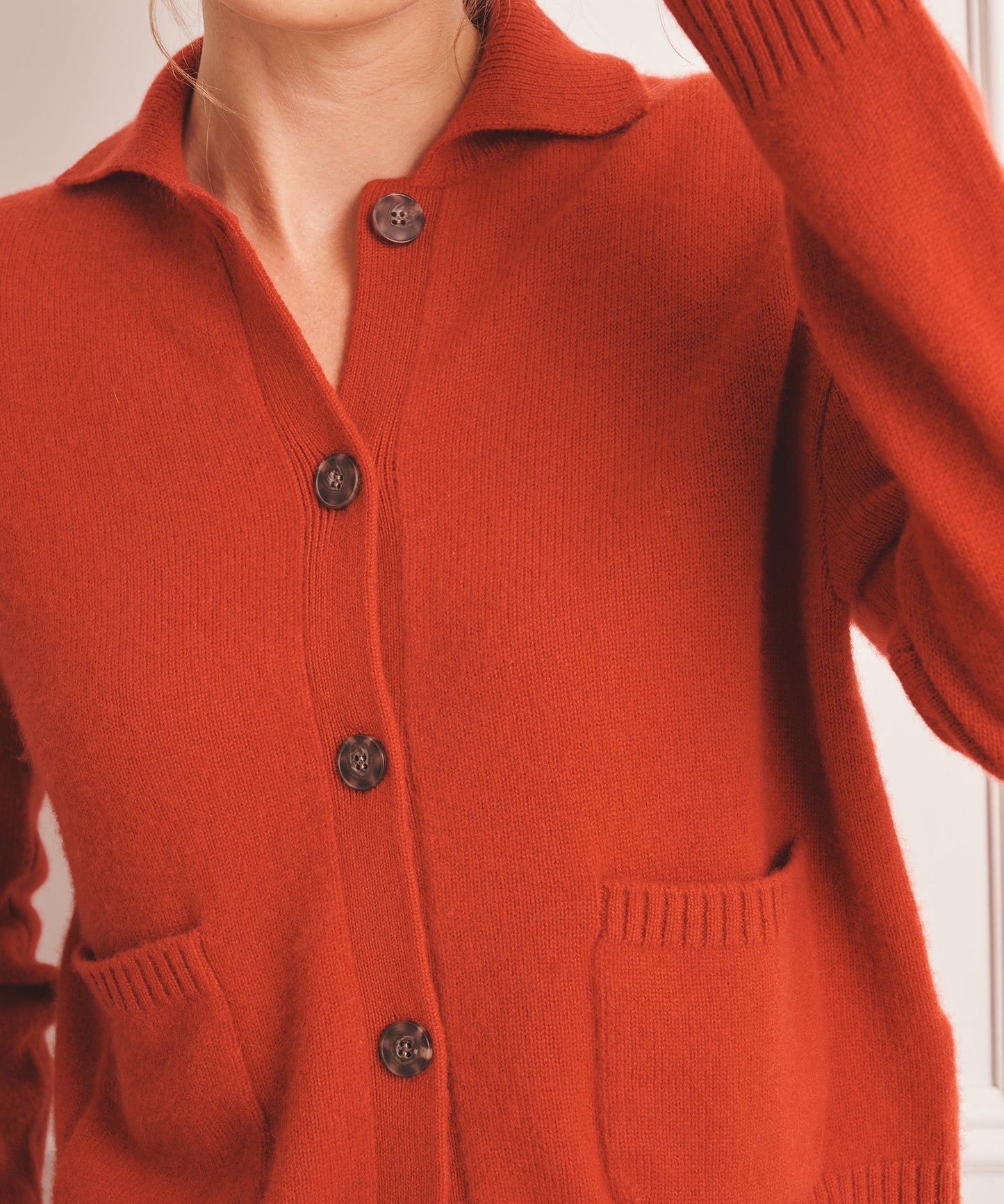 Luxe Cashmere Collared Cardigan