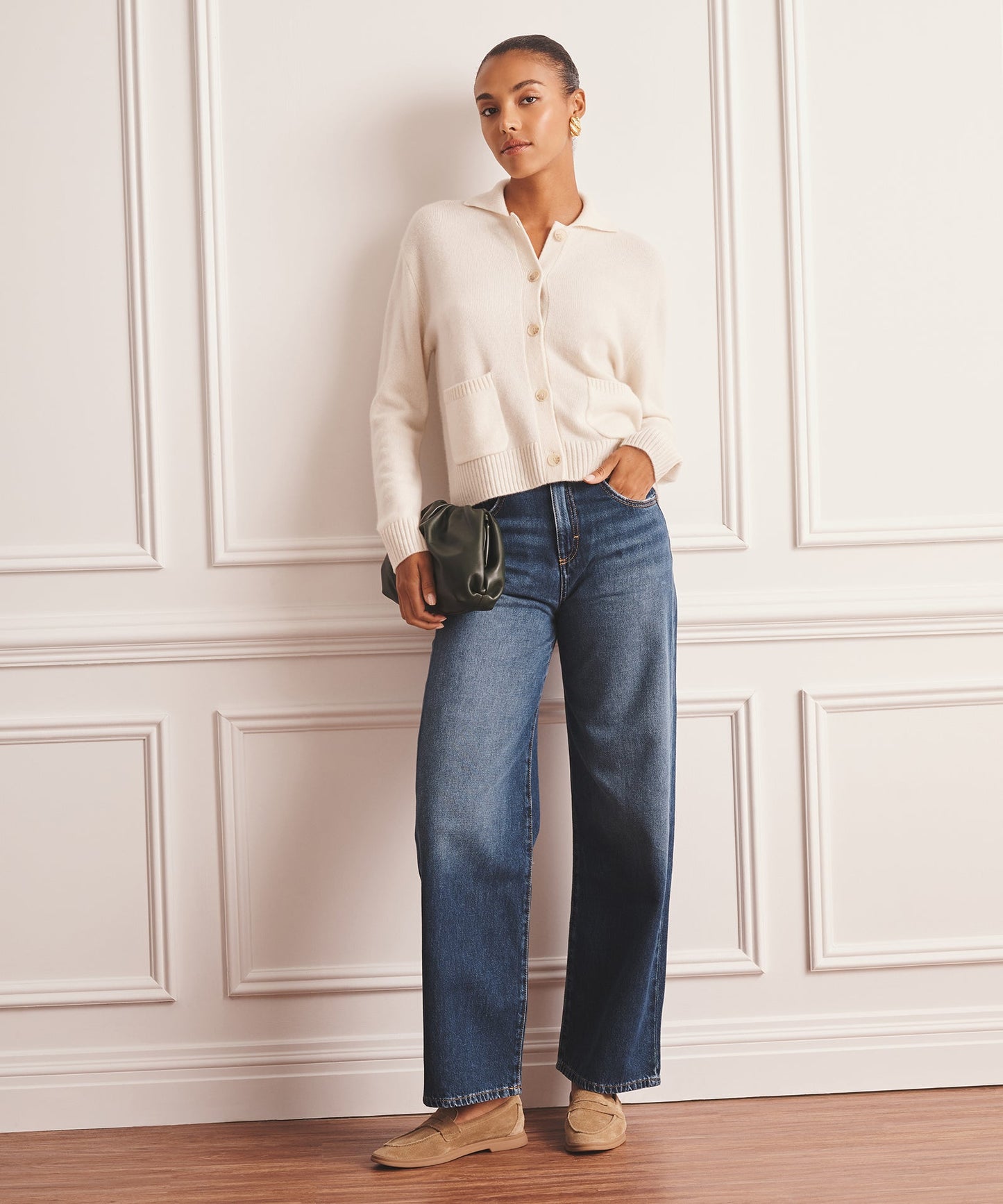 Luxe Cashmere Collared Cardigan