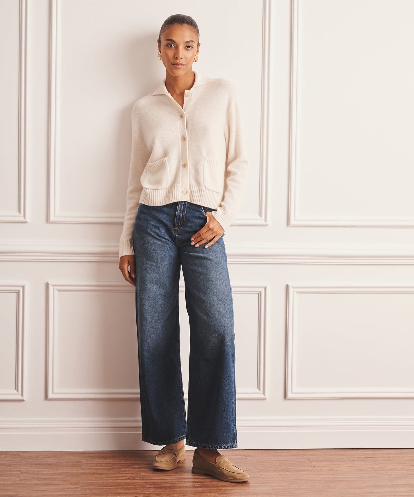 Luxe Cashmere Collared Cardigan