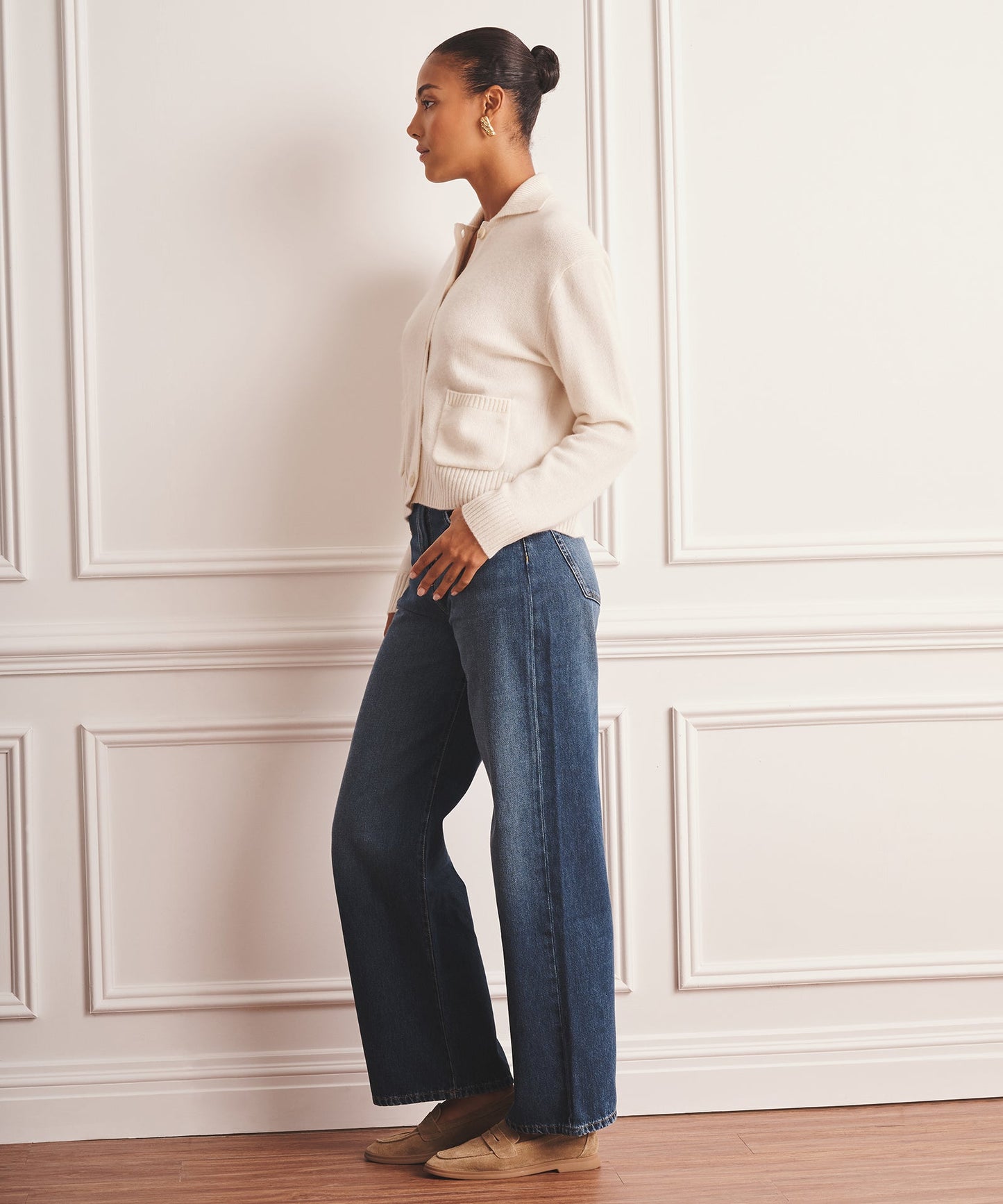 Luxe Cashmere Collared Cardigan