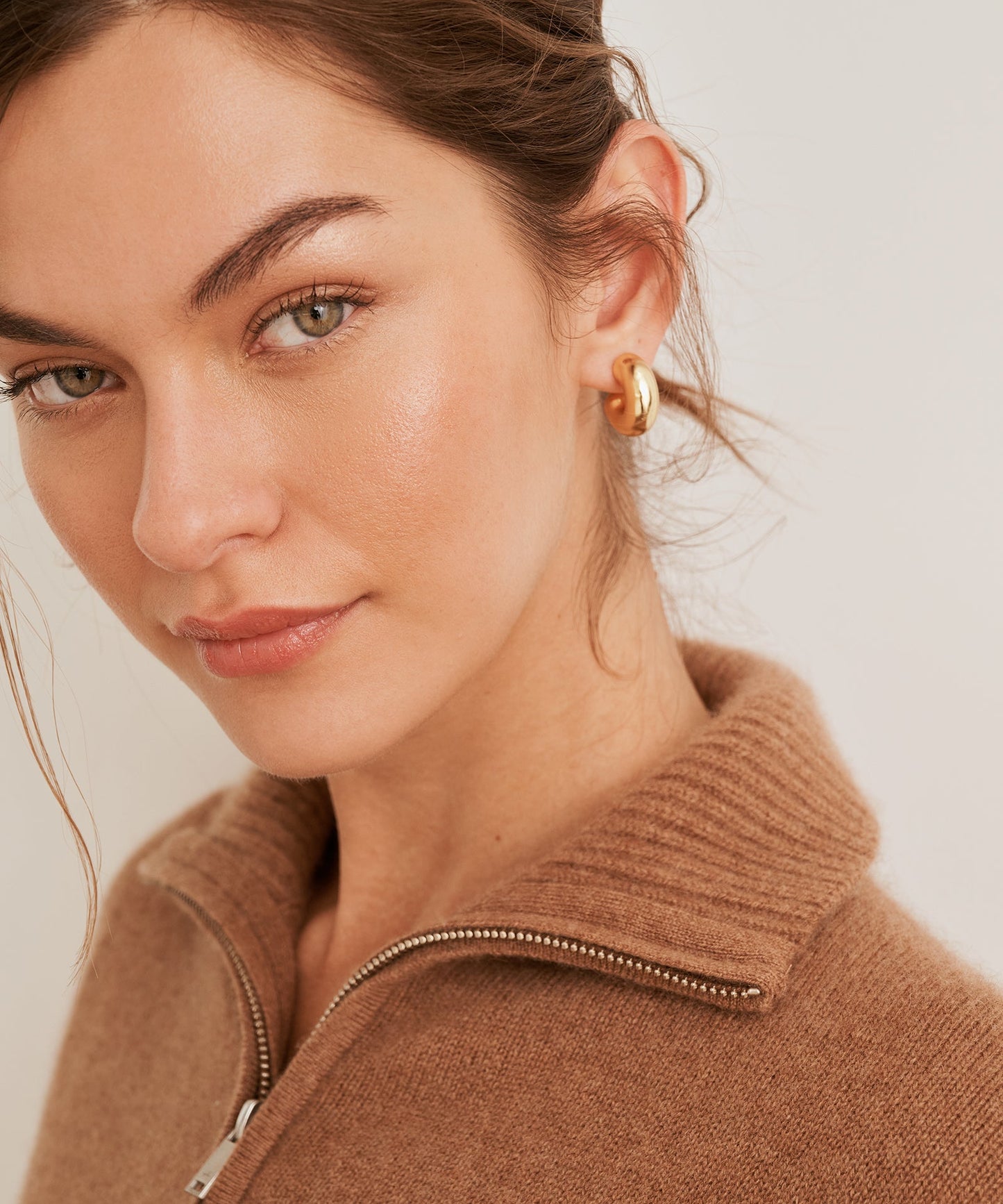 Luxe Cashmere High Neck Quarter Zip