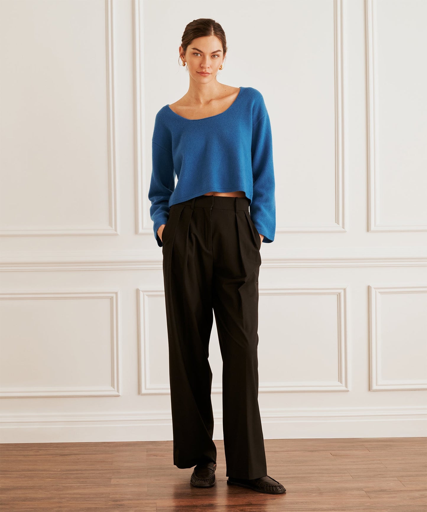 Luxe Cashmere Reversible Boatneck Sweater