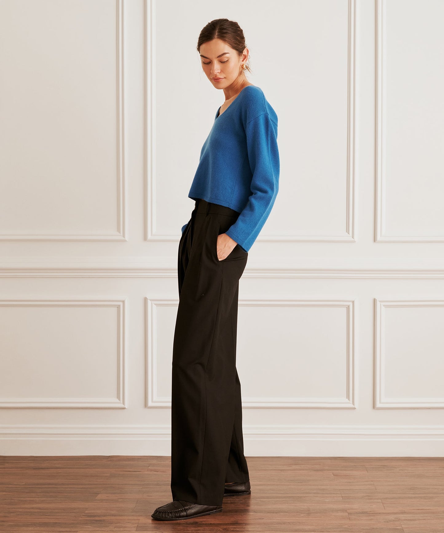 Luxe Cashmere Reversible Boatneck Sweater