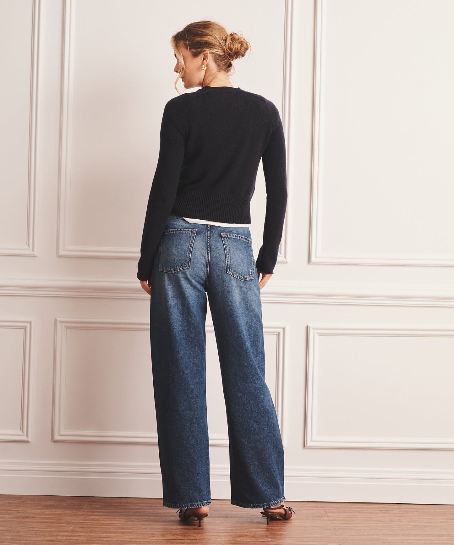 Luxe Cashmere Saddle Crewneck Sweater