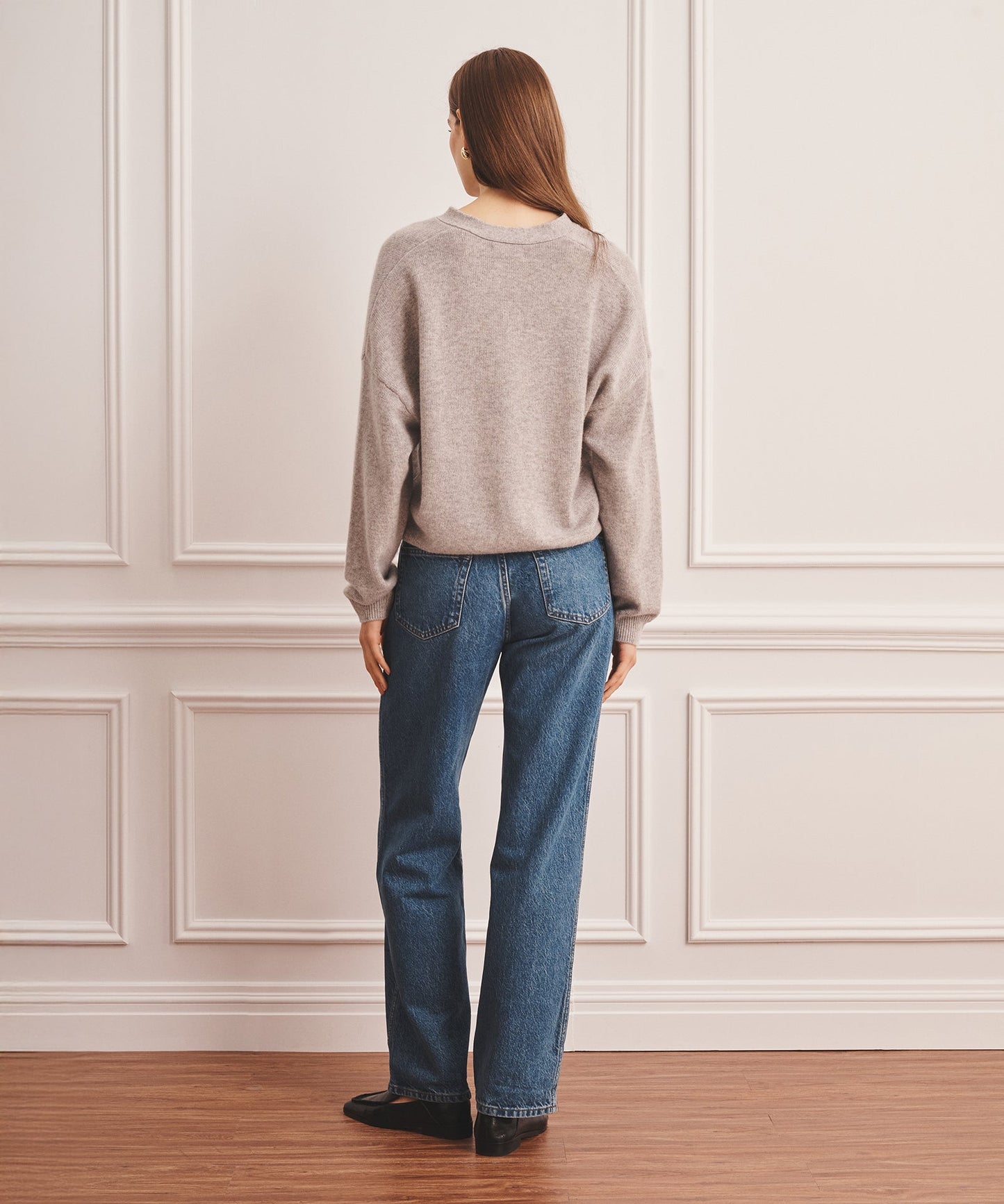 Luxe Cashmere V-Neck Bomber Cardigan