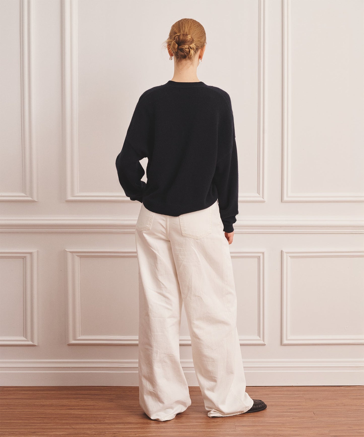 Luxe Cashmere V-Neck Bomber Cardigan