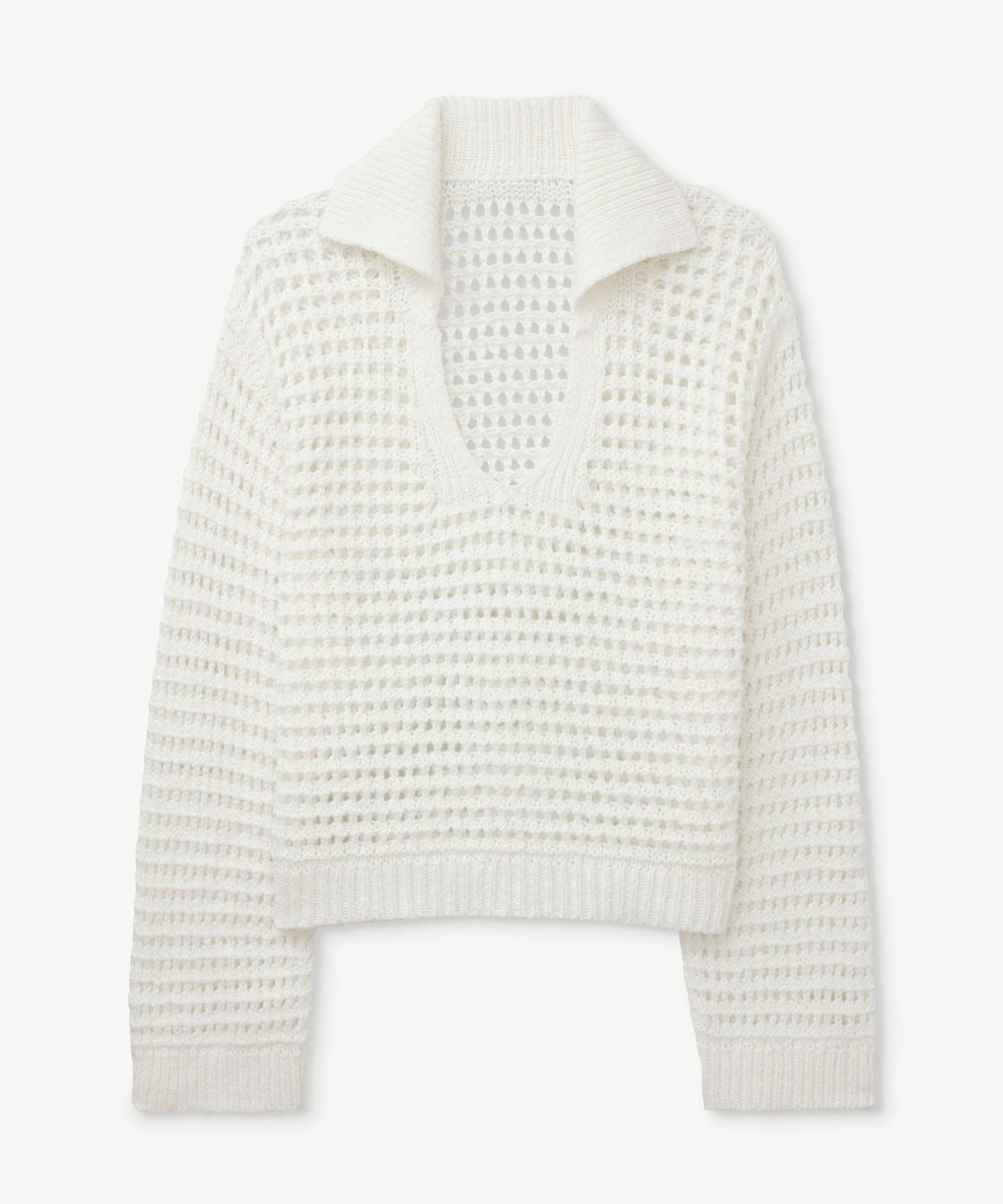 Luxe Chunky Cotton Pointelle Stitch Polo