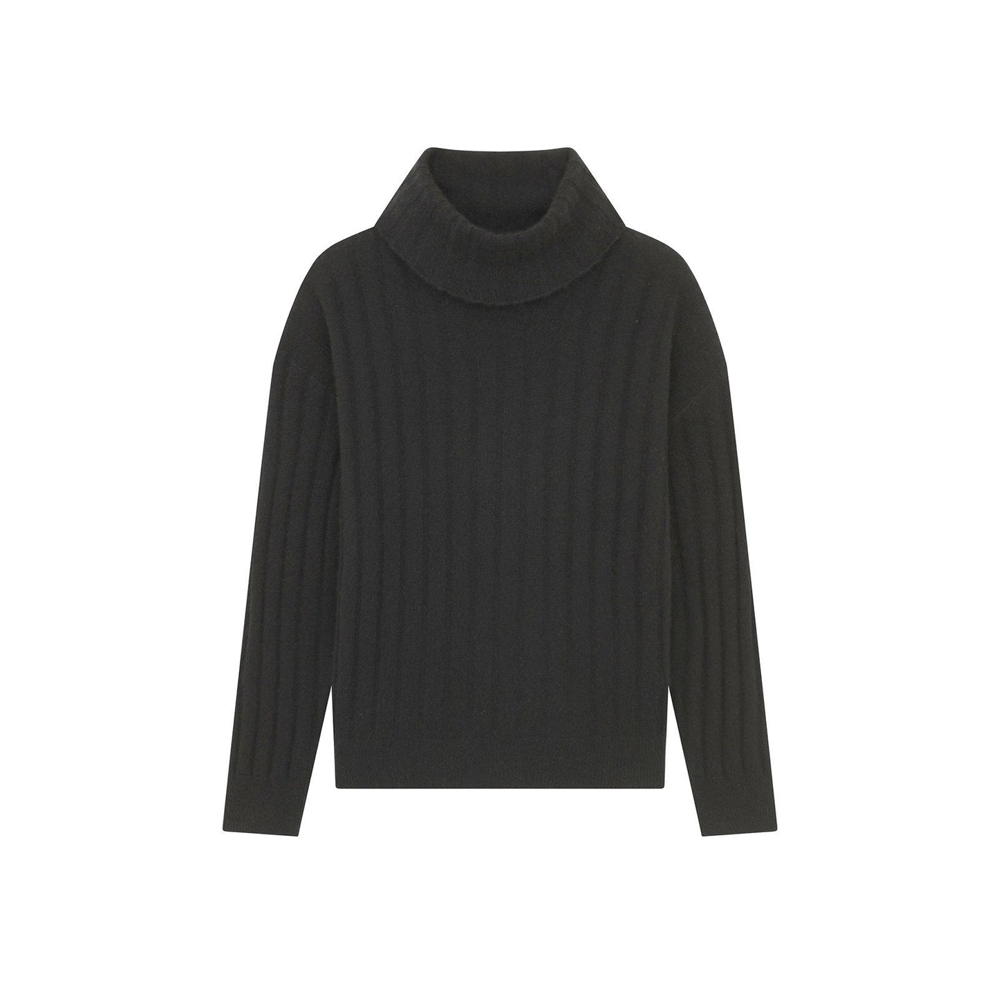 Cashmere Relaxed Ribbed Turtleneck