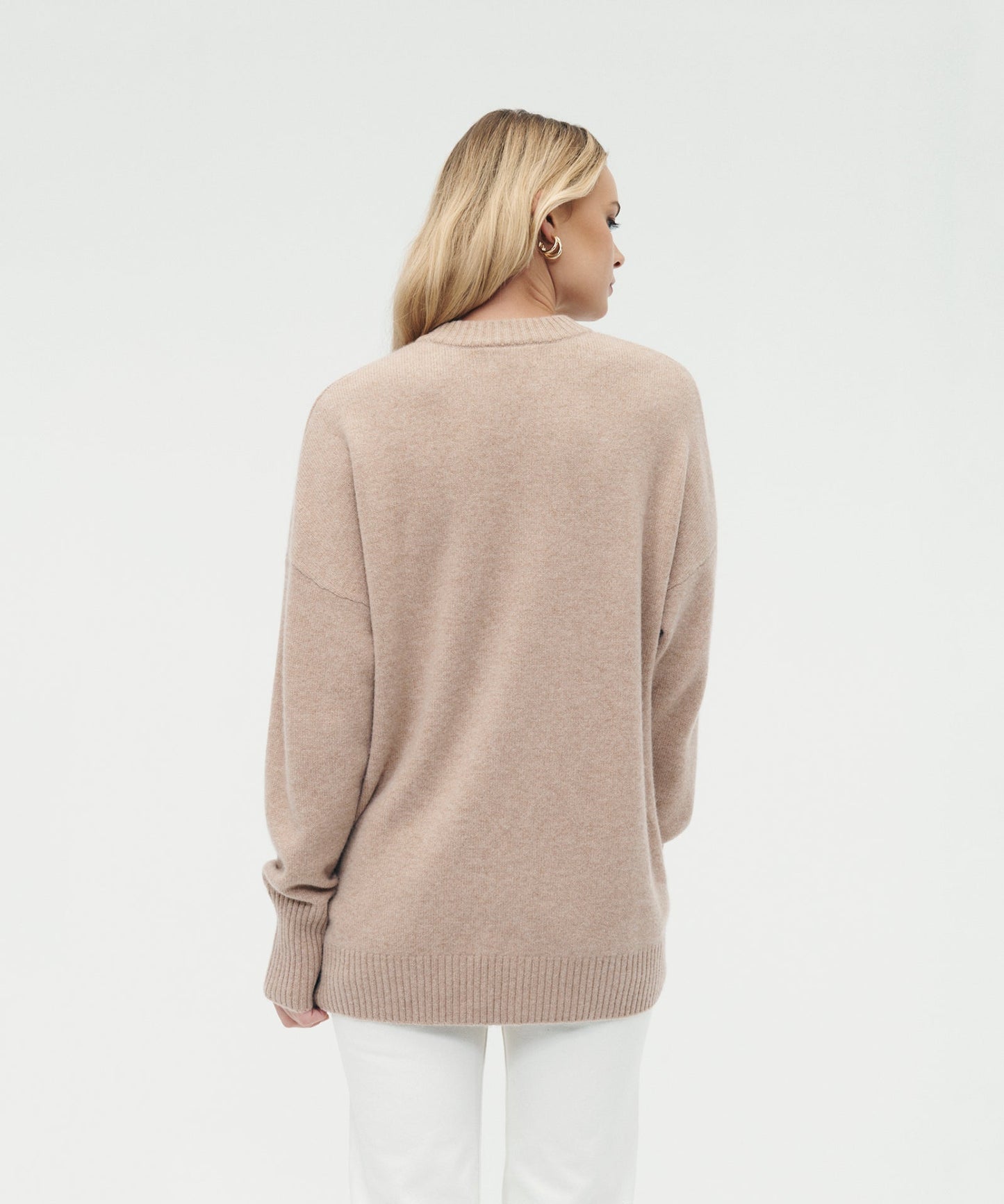 Luxe Cashmere Oversized Crewneck Sweater