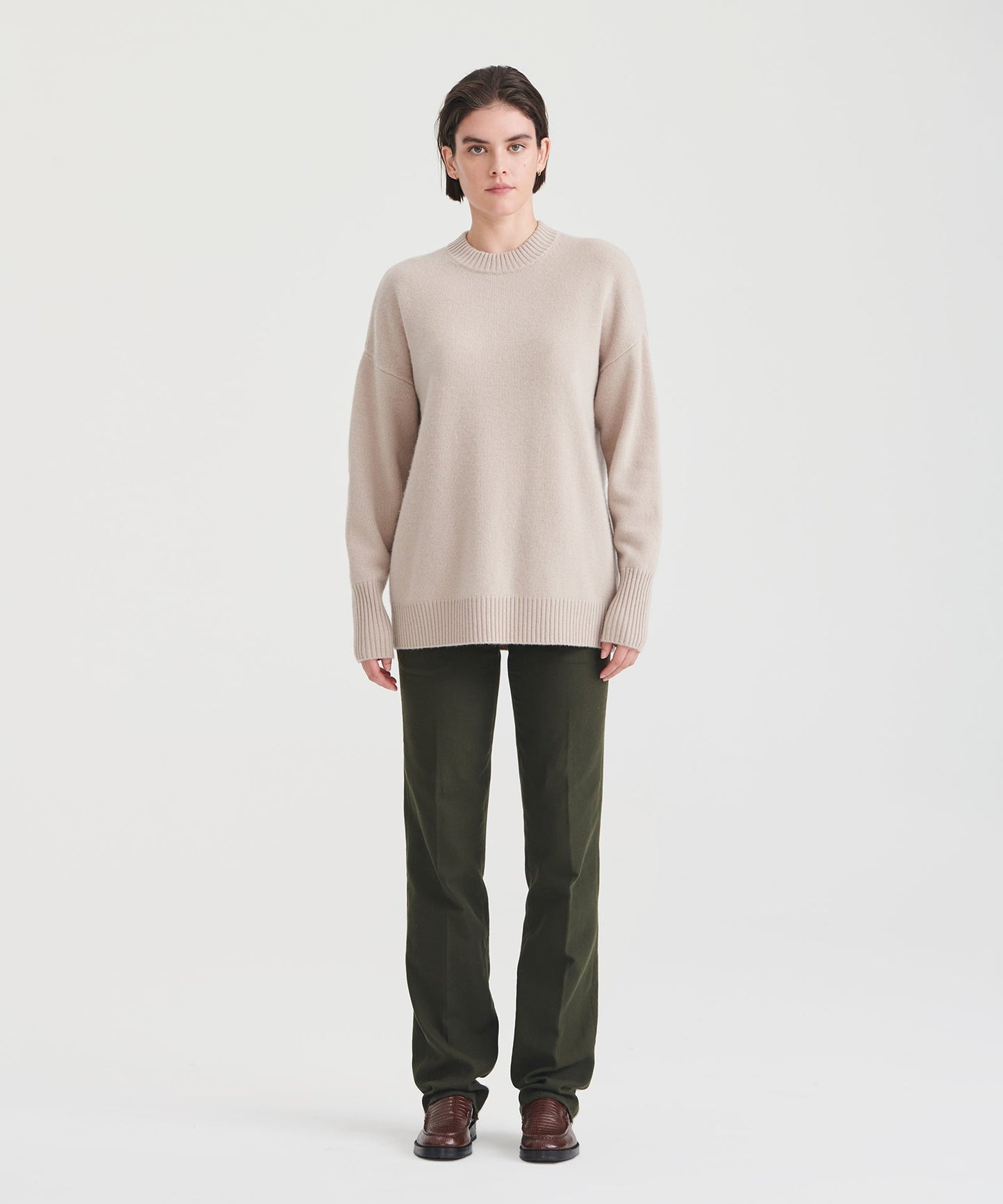 Luxe Cashmere Oversized Crewneck Sweater