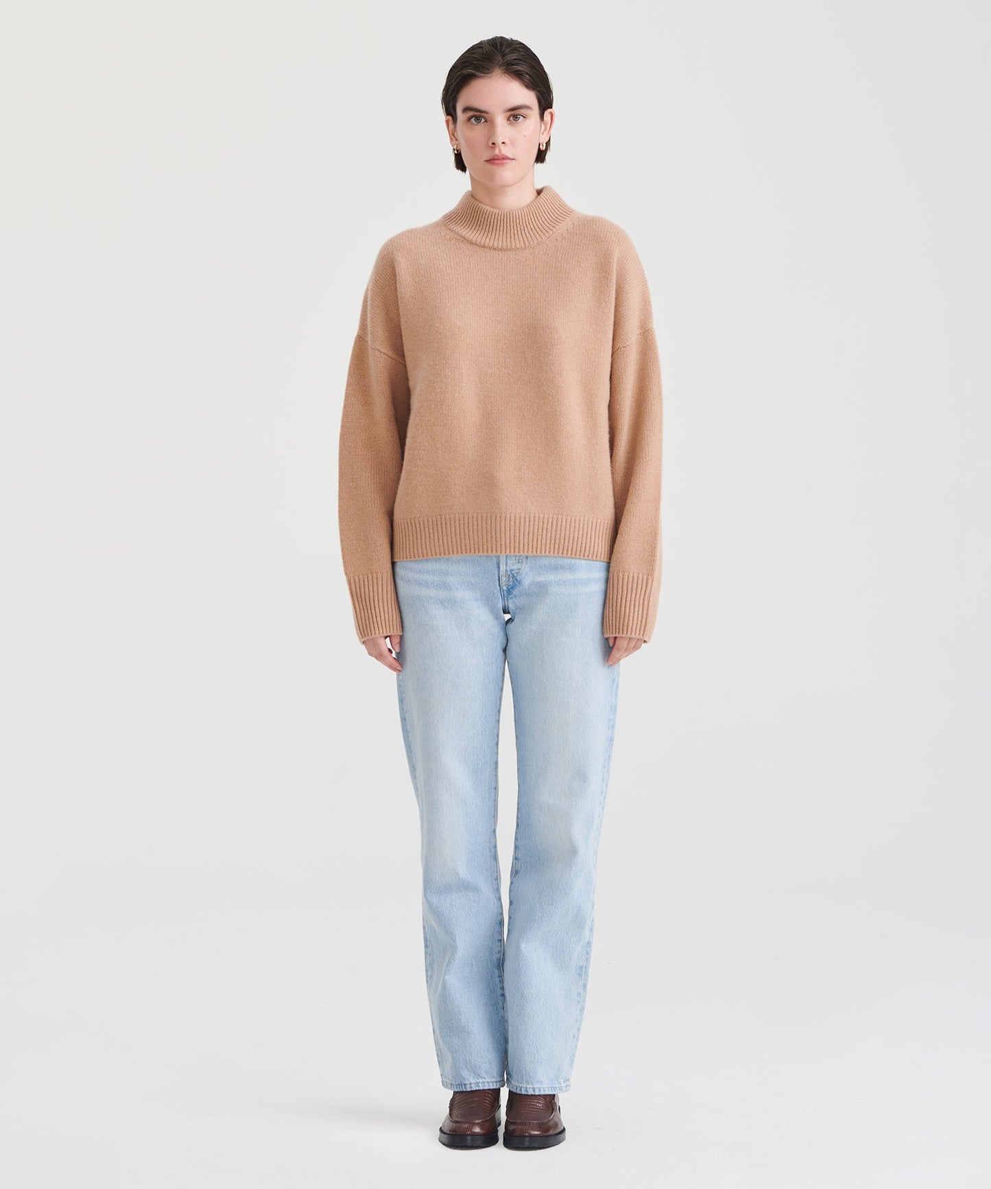 Super Luxe Cashmere Mockneck Sweater
