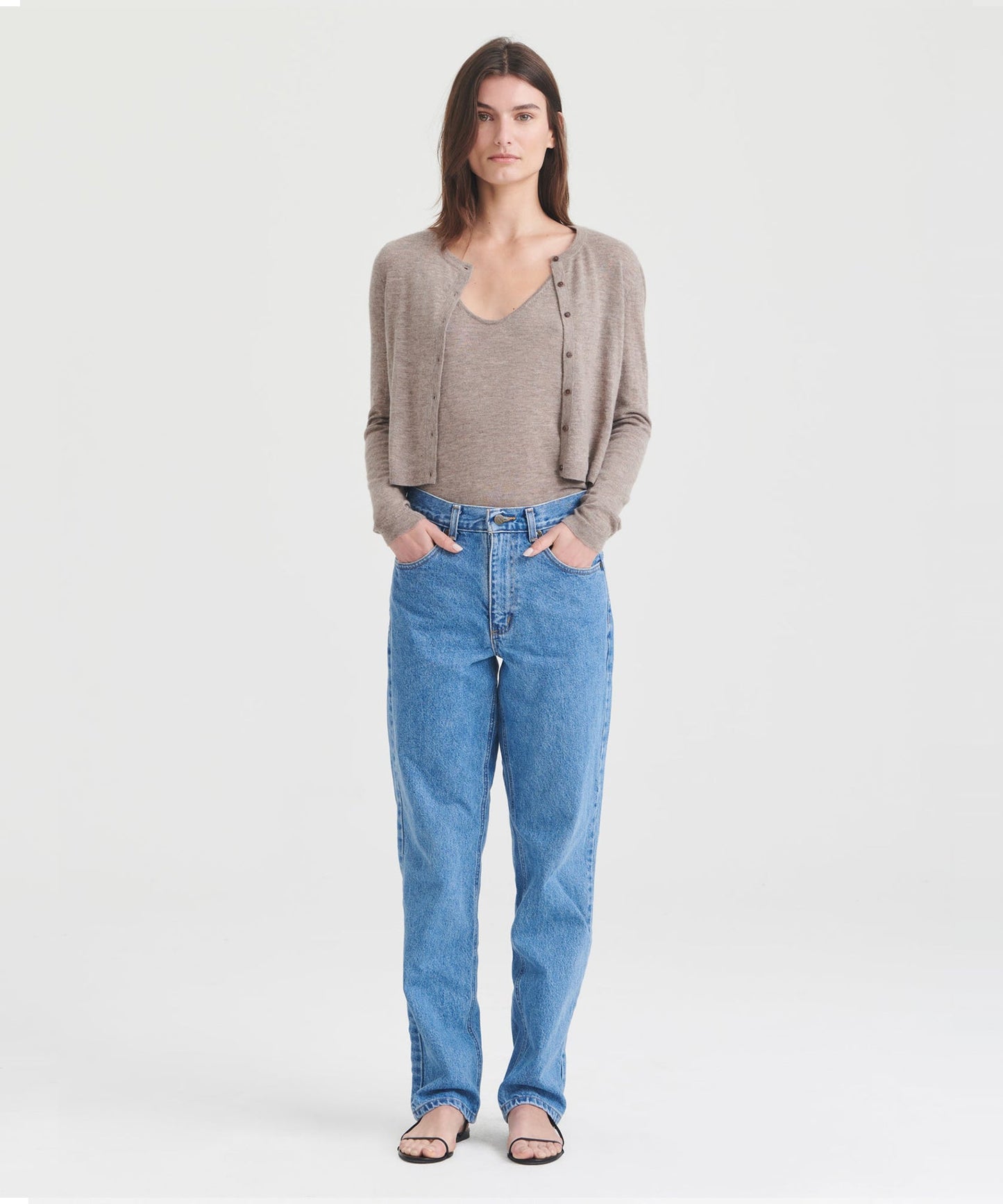 Super Fine Cashmere Cropped Cardigan