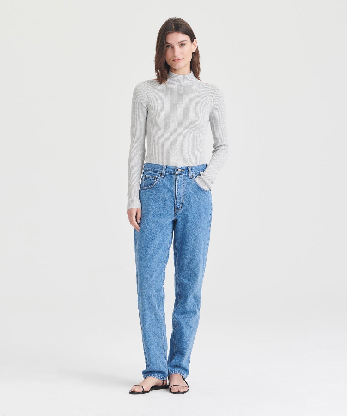 Silk Cashmere Cutout Turtleneck