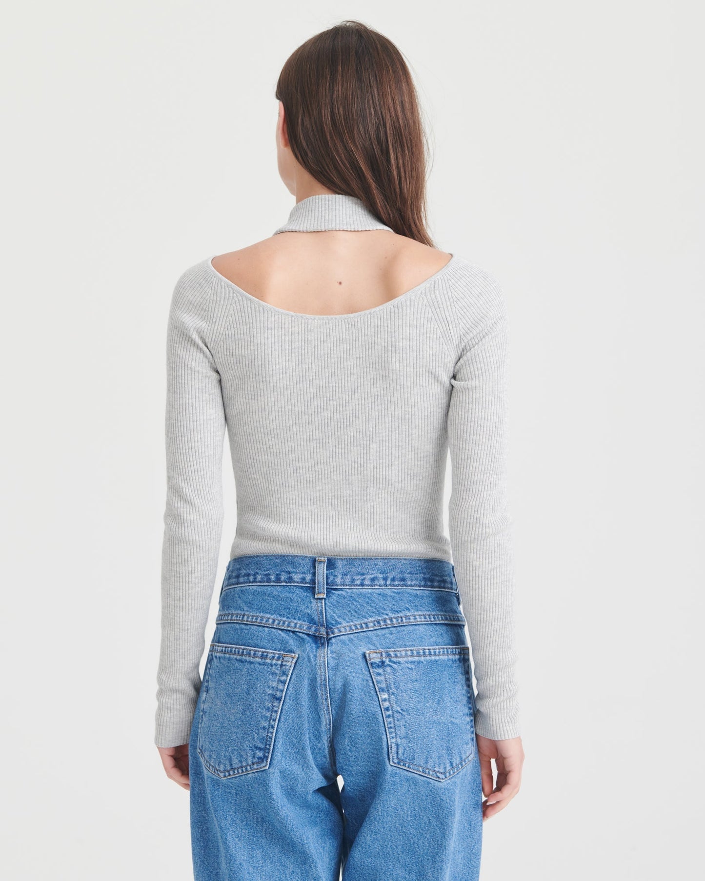 Silk Cashmere Cutout Turtleneck