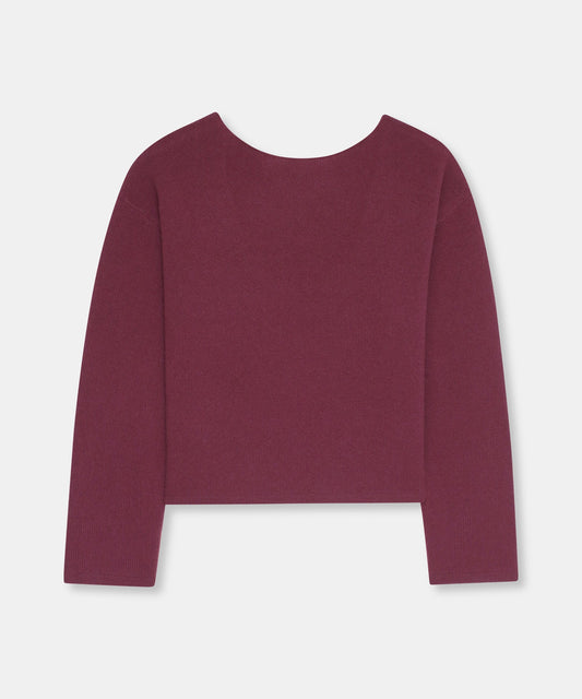 Luxe Cashmere Reversible Boatneck Sweater