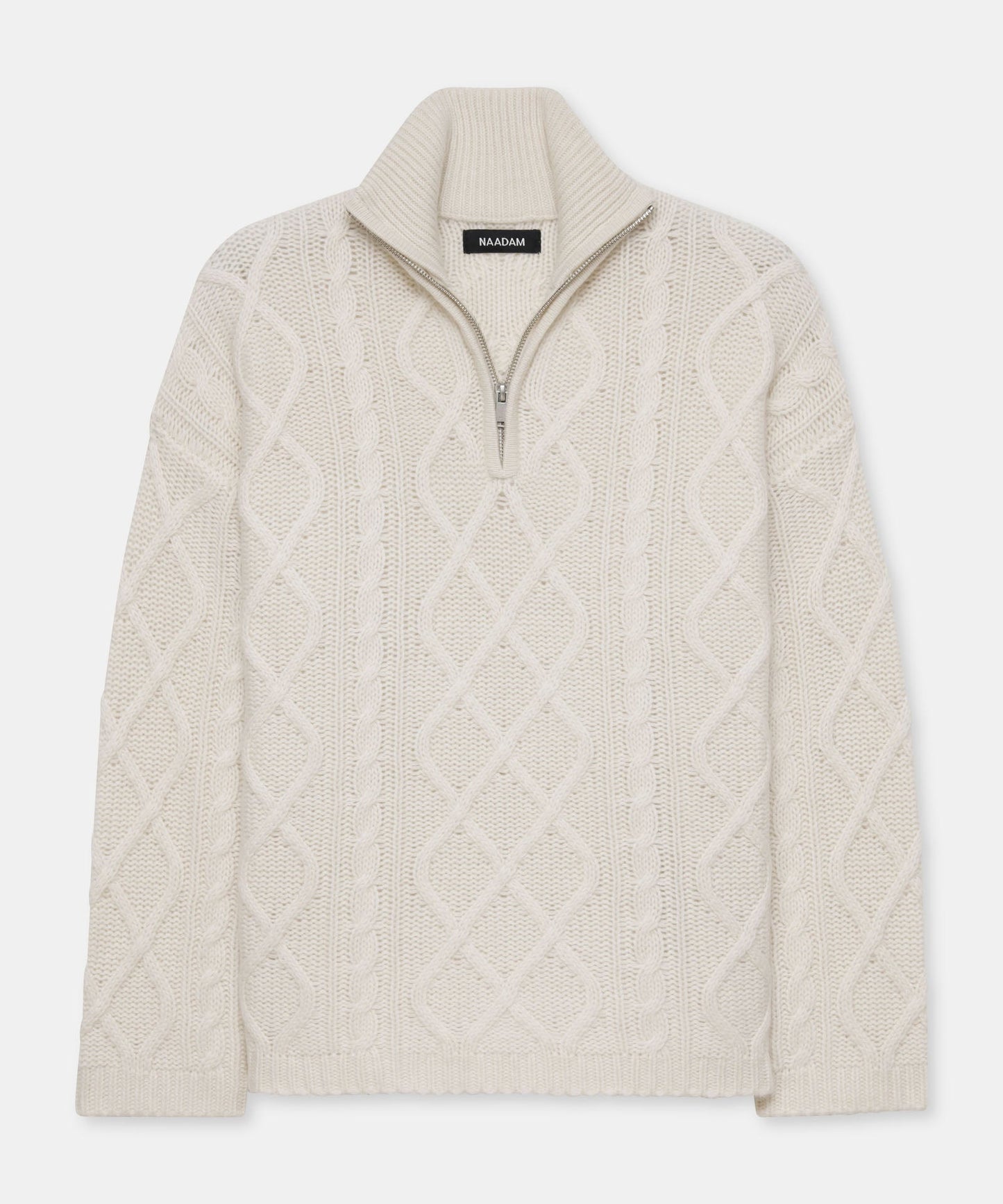 Super Luxe Cashmino Cable Quarter Zip