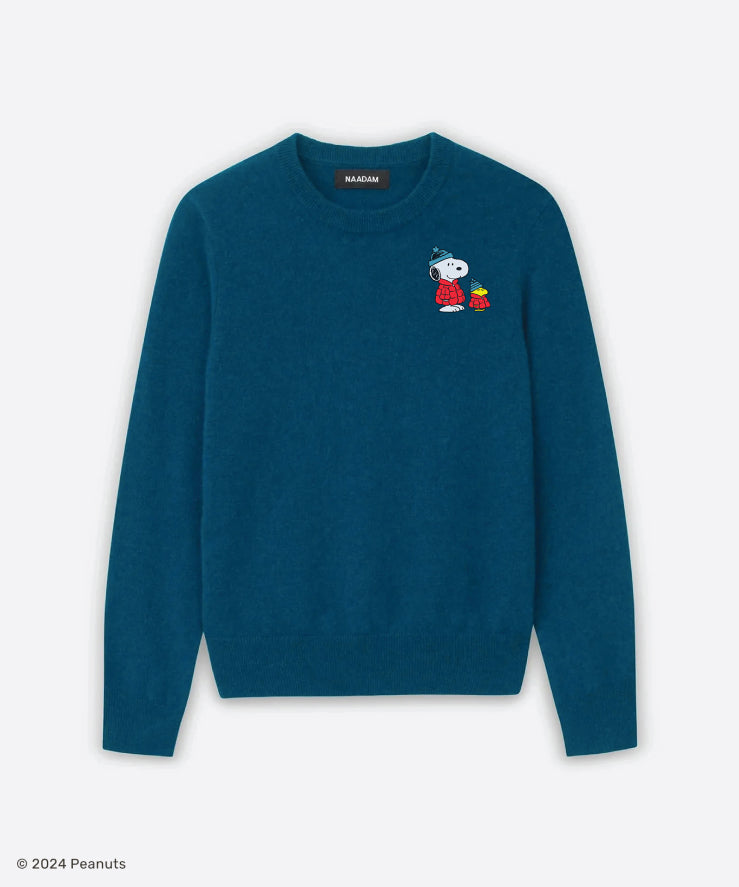 Women's Puffer Snoopy & Woodstock Cashmere Sweater