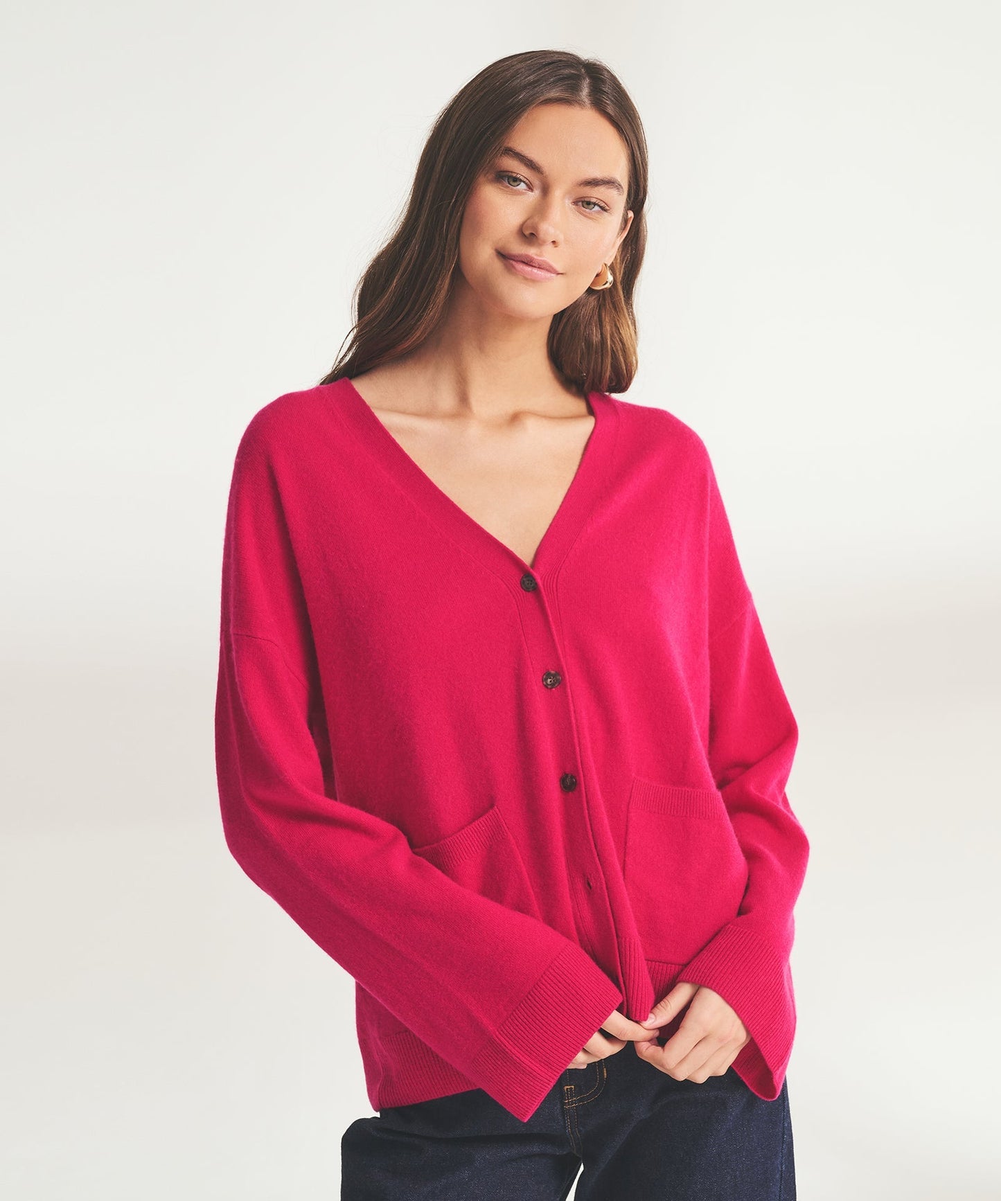 Signature Cashmere Boxy Cardigan