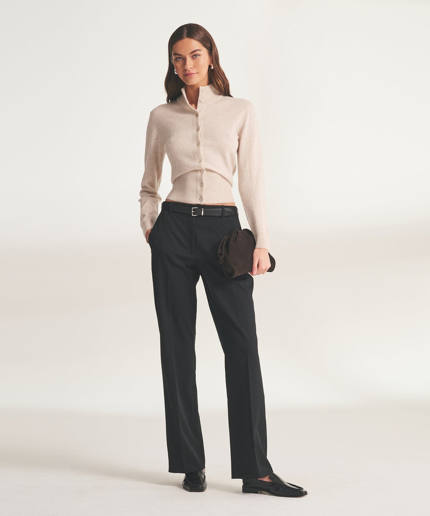 Signature Cashmere Cinched Waist Cardigan