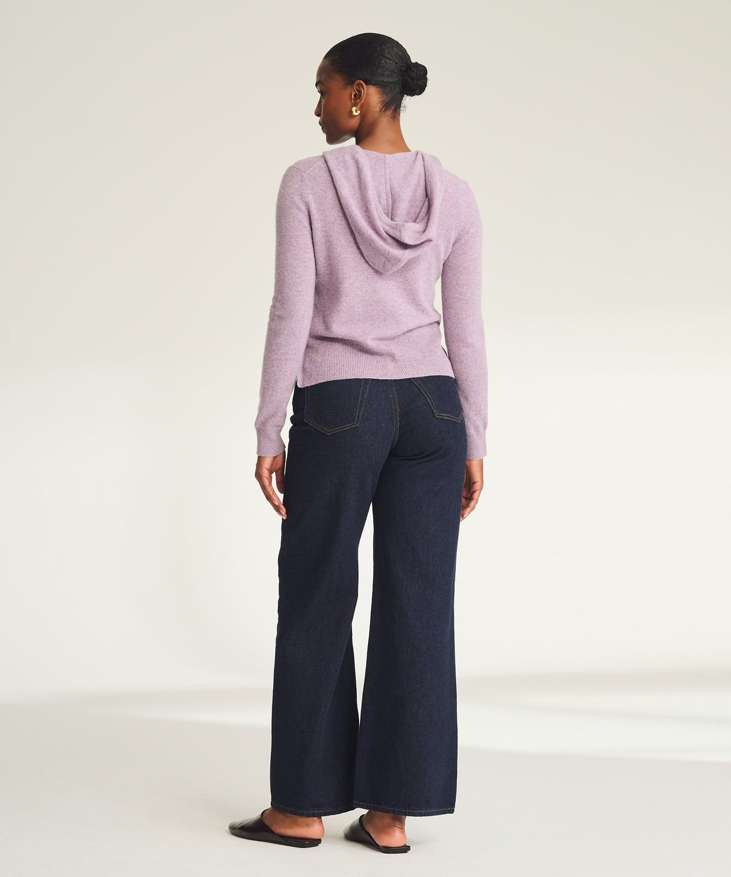 Signature Cashmere Cropped Zip Up Hoodie