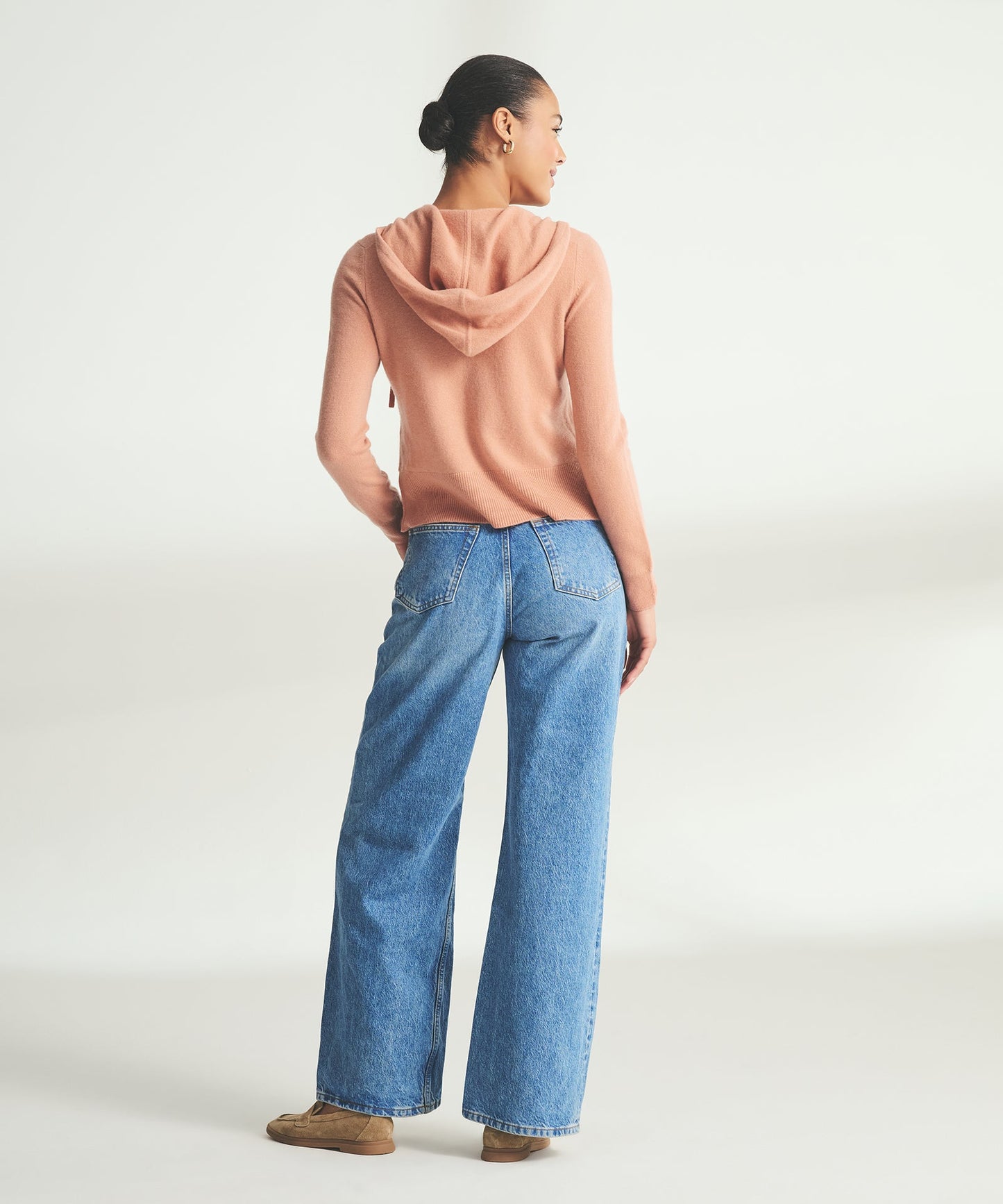 Signature Cashmere Cropped Zip Up Hoodie