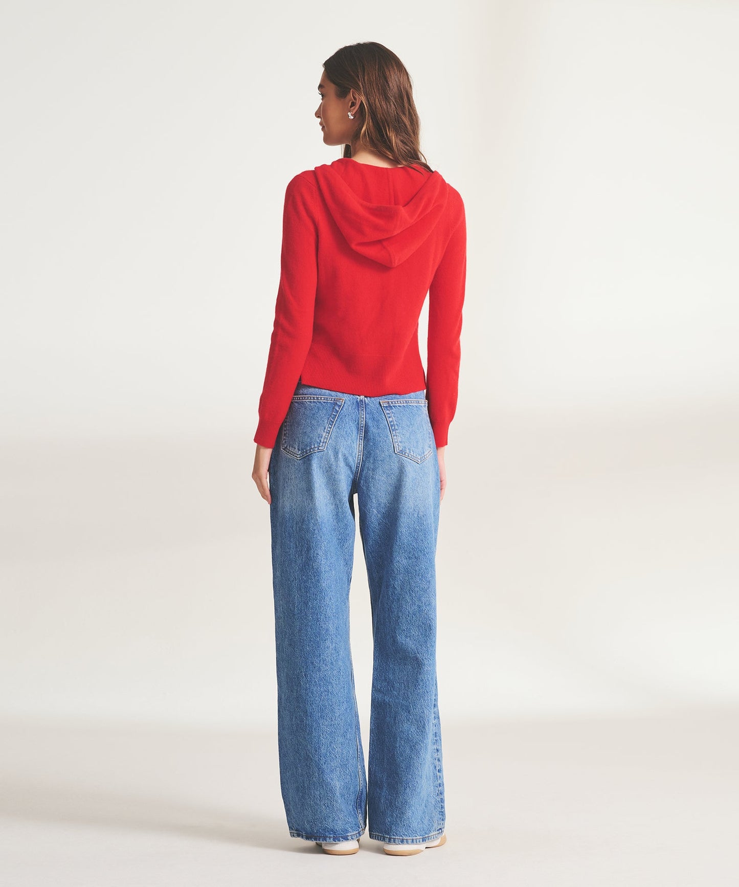 Signature Cashmere Cropped Zip Up Hoodie