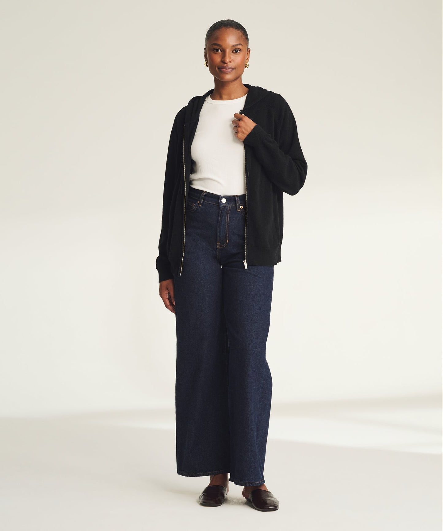 Signature Cashmere Zip Up Hoodie