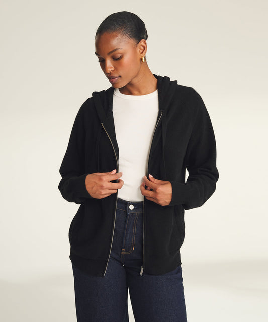 Signature Cashmere Zip Up Hoodie