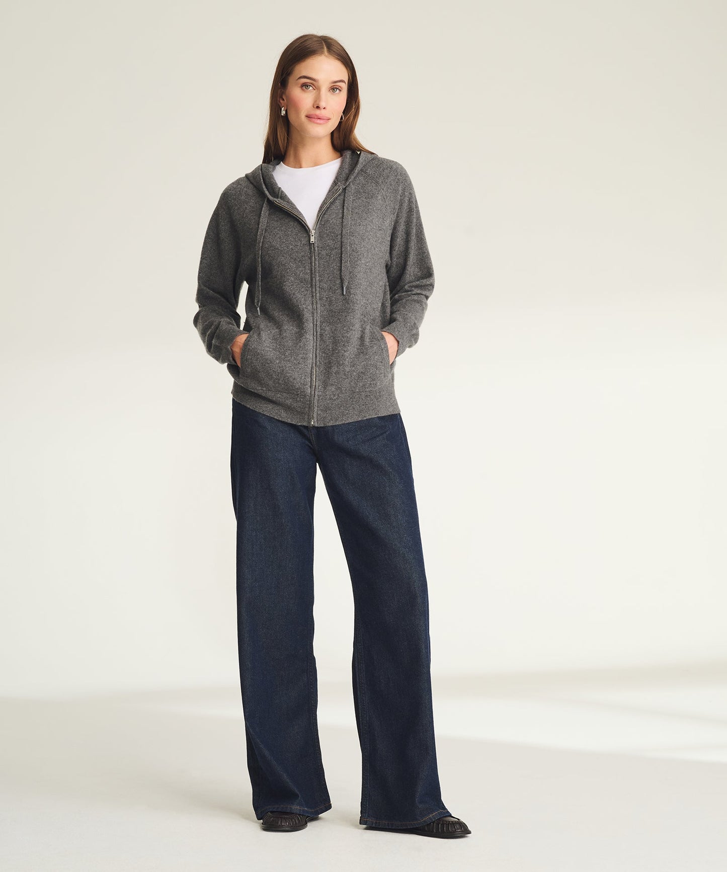 Signature Cashmere Zip Up Hoodie