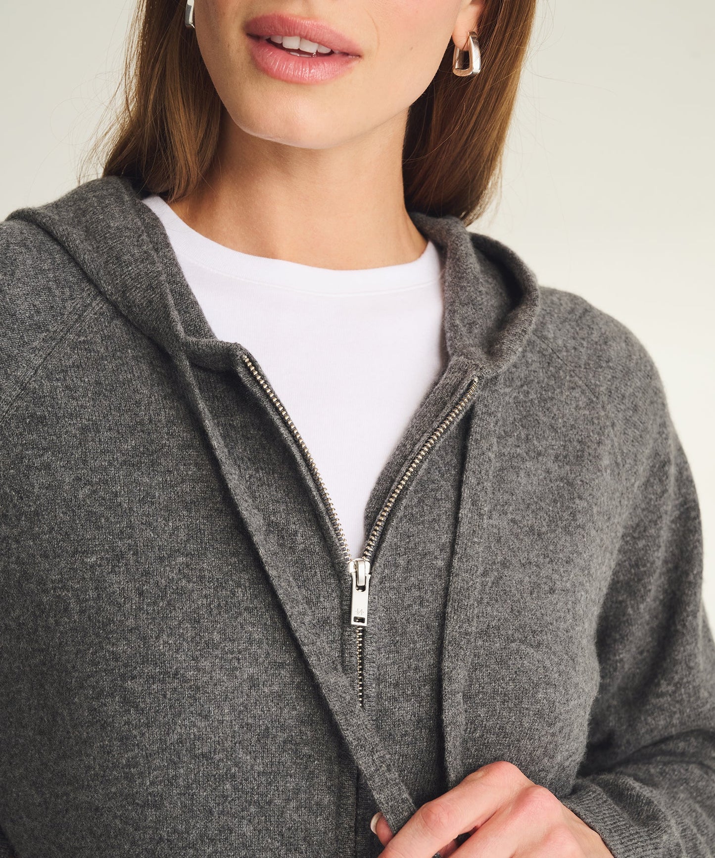 Signature Cashmere Zip Up Hoodie