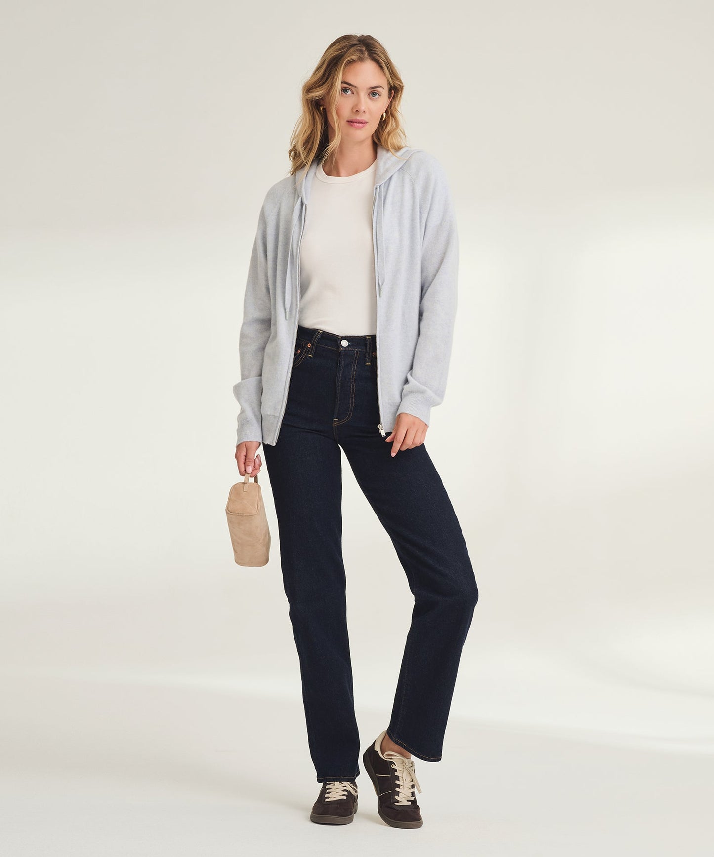 Signature Cashmere Zip Up Hoodie