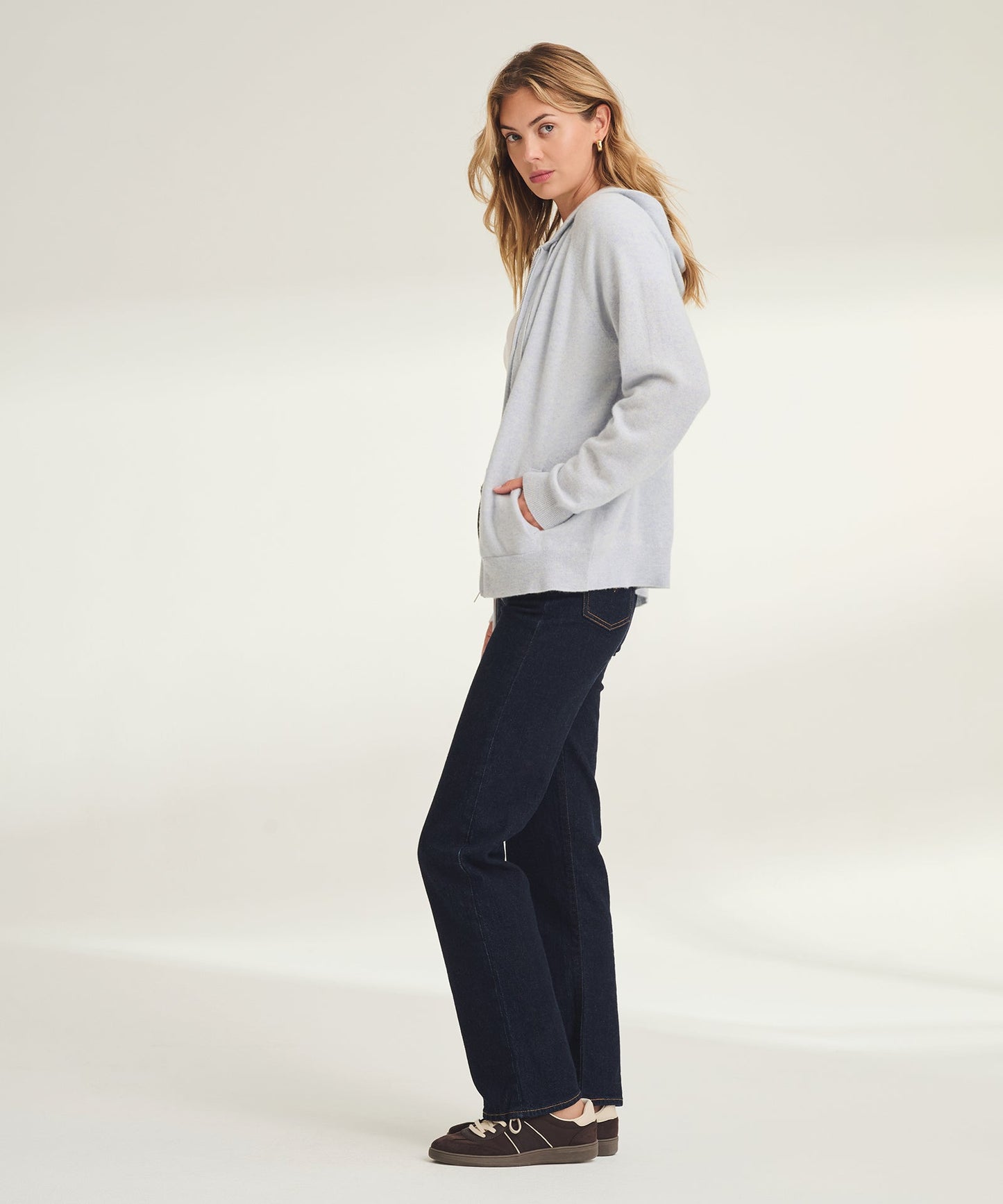 Signature Cashmere Zip Up Hoodie