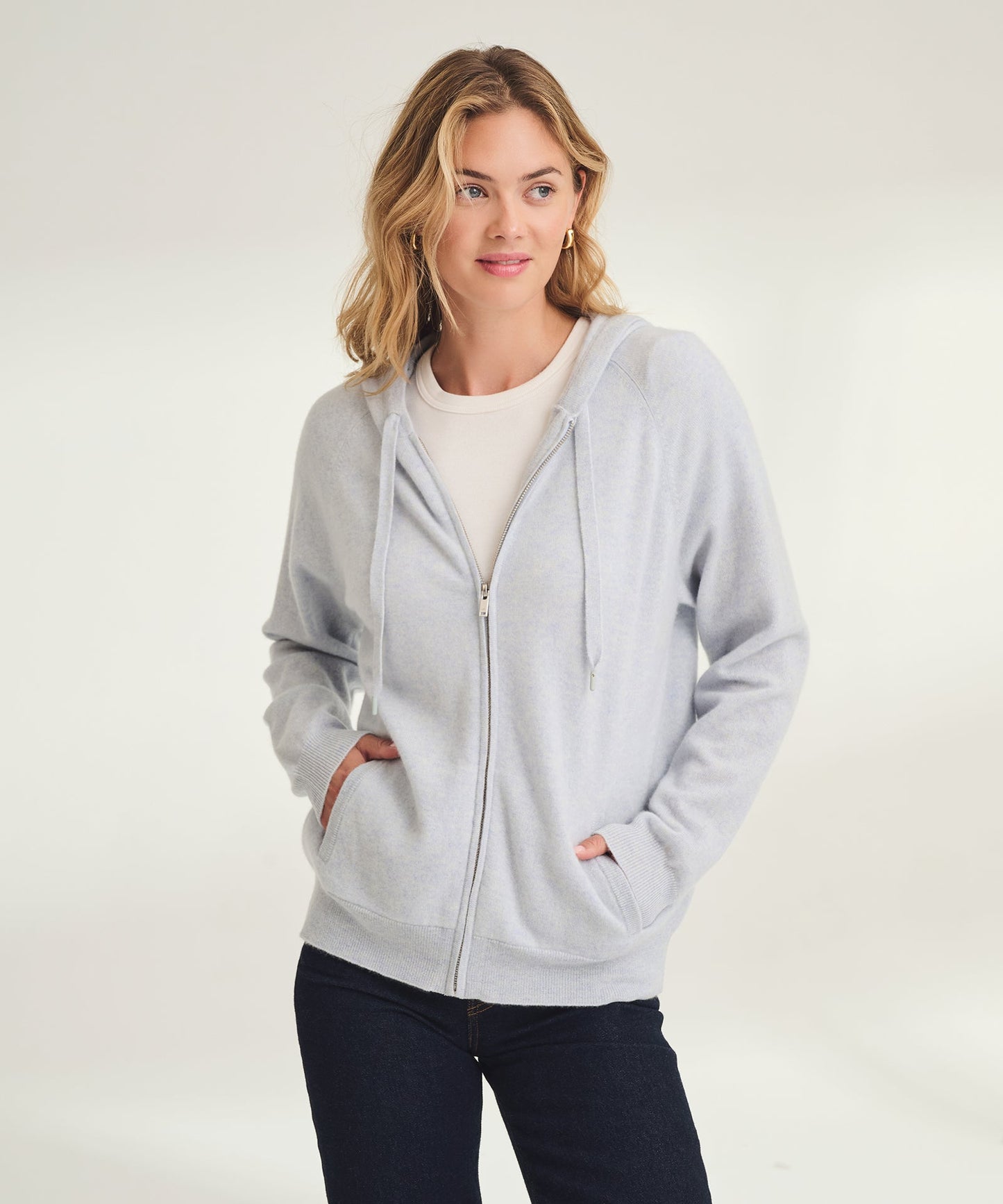 Signature Cashmere Zip Up Hoodie